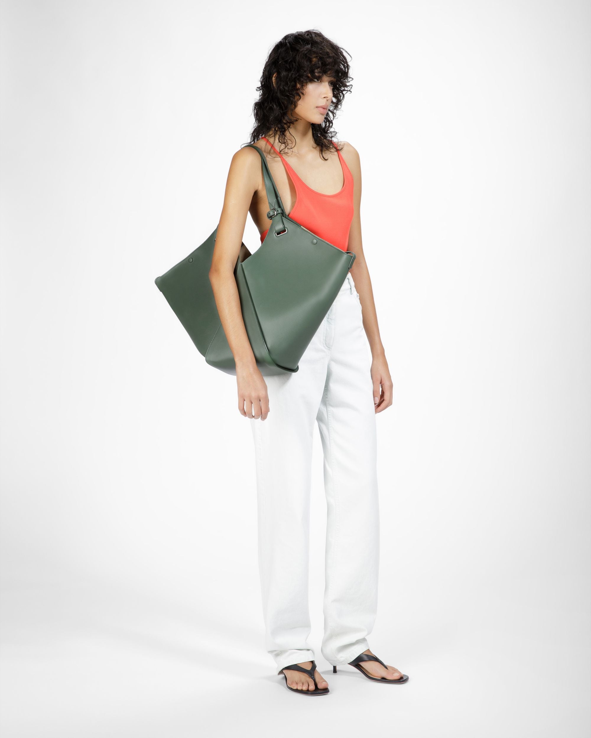 Ahria Tragetasche Aus Leder In Salbei - Damen - Bally - 09