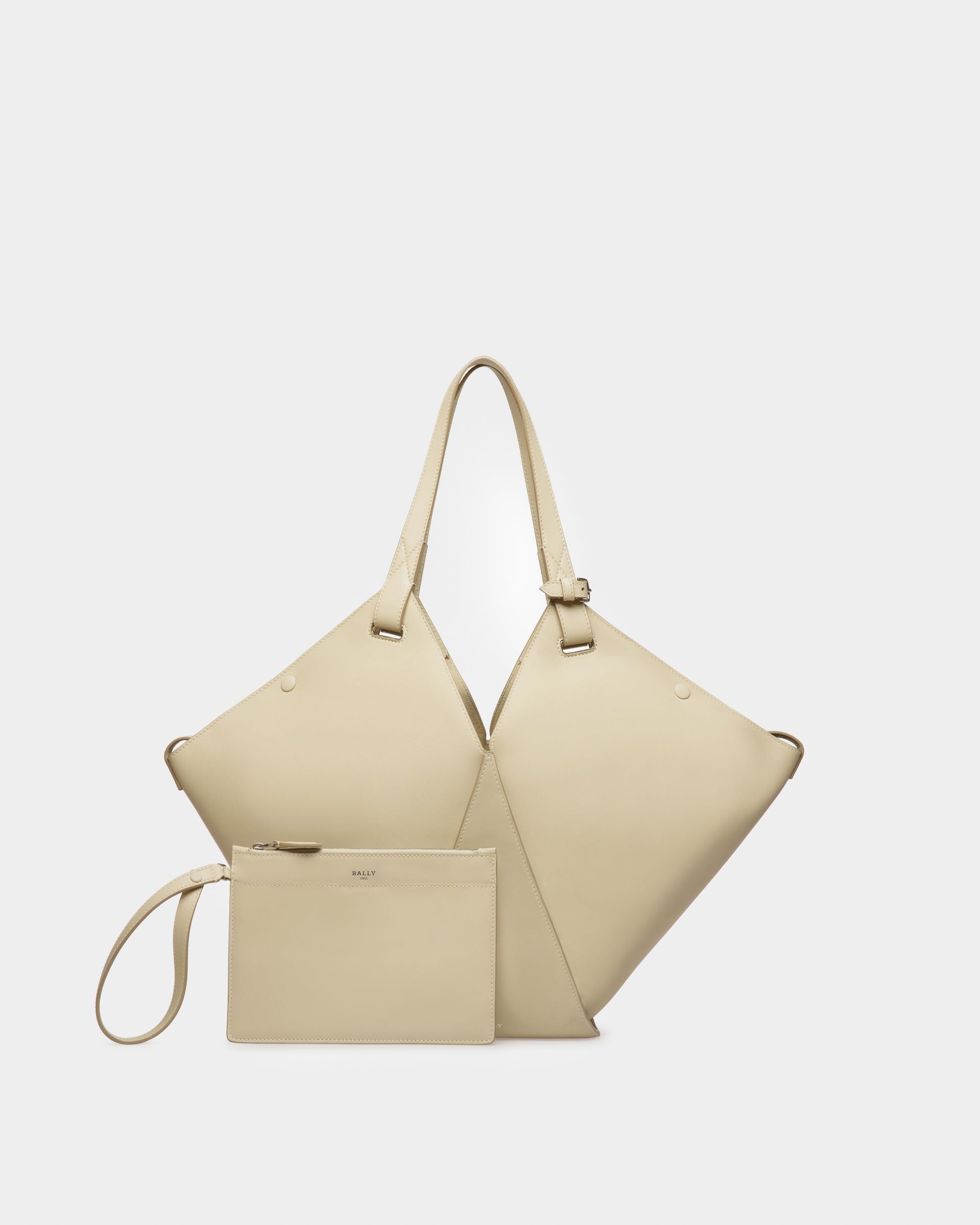 Ahria Shopper Aus Hellbeigem Leder - Damen - Bally - 05