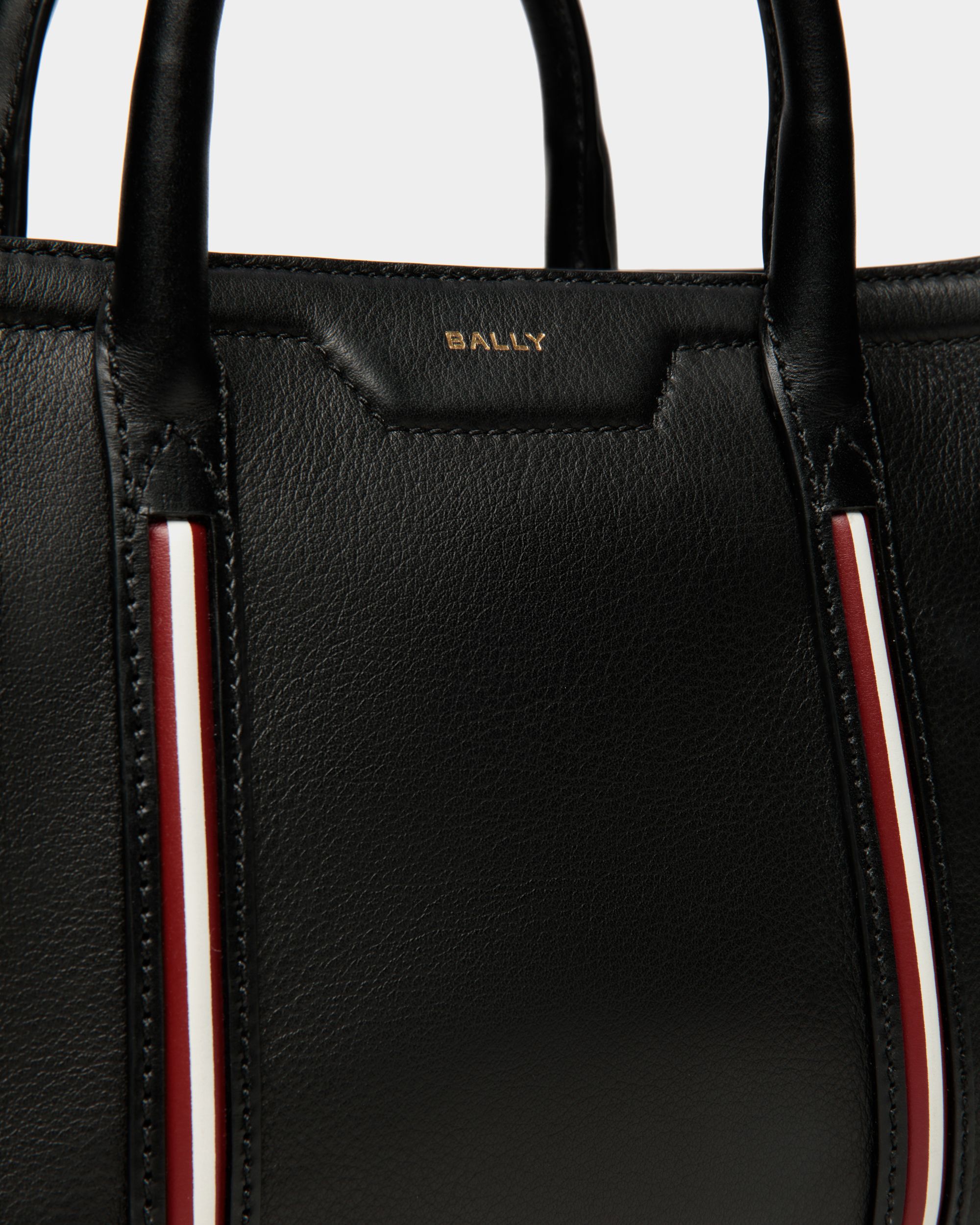 Kleine Code Tragetasche Aus Leder In Schwarz - Damen - Bally - 04