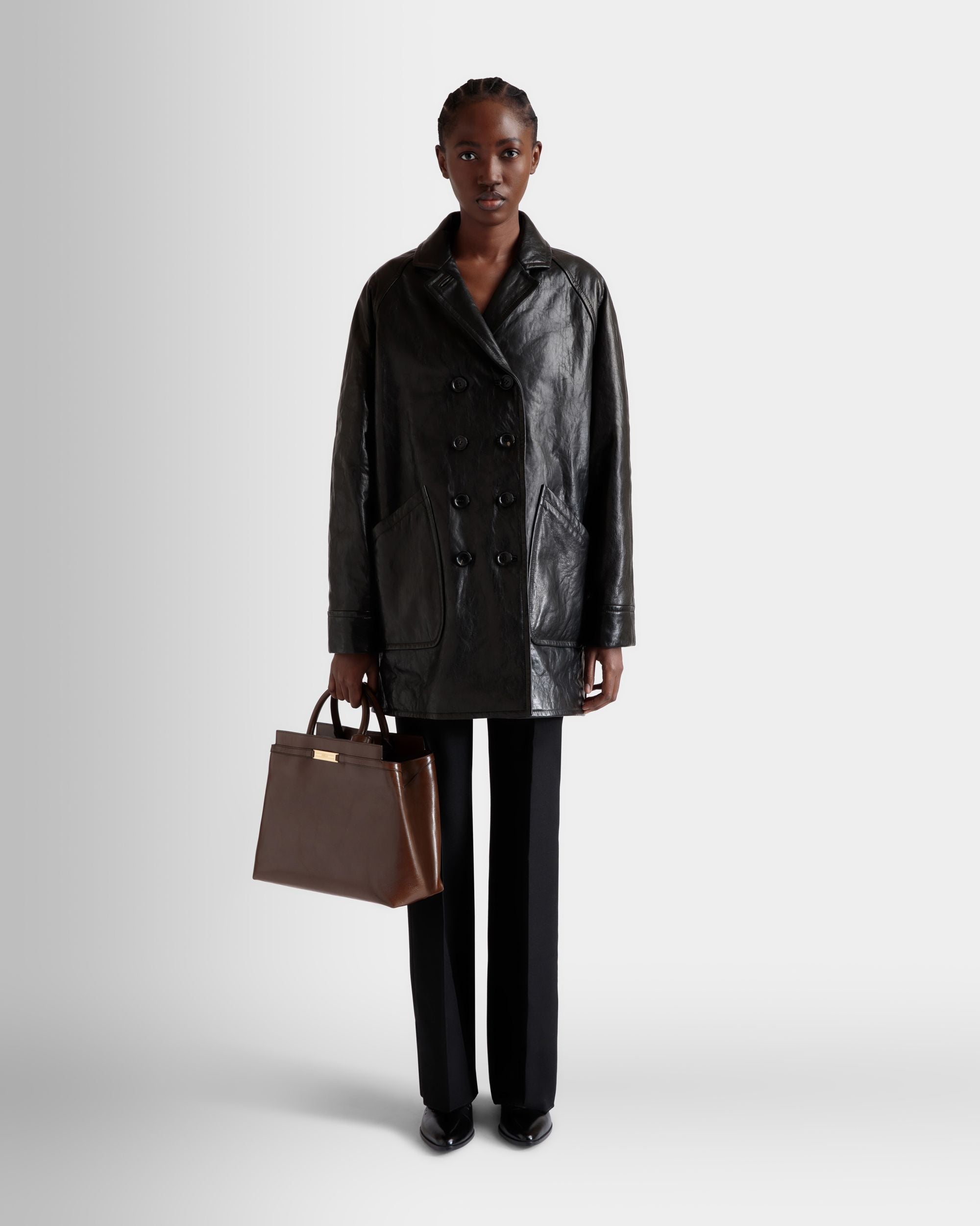 Tragetasche Deco Für Damen Aus Leder In Marron Glacé - Damen - Bally - 02