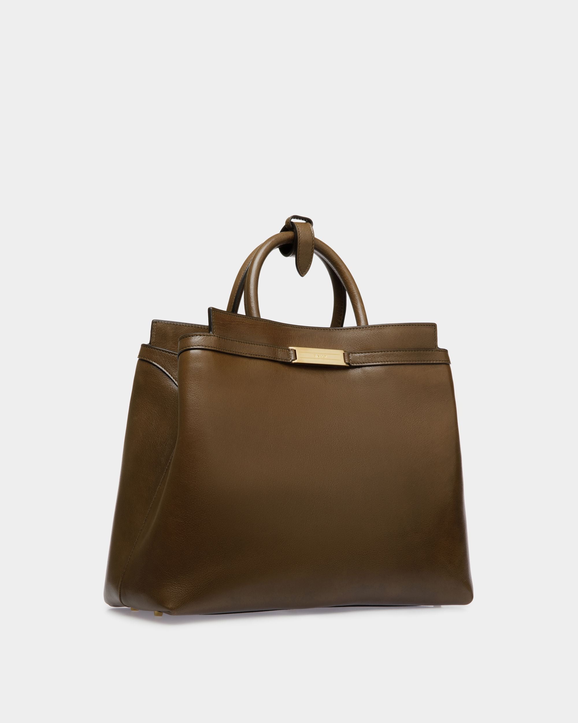 Tragetasche Deco Für Damen Aus Leder In Marron Glacé - Damen - Bally - 04