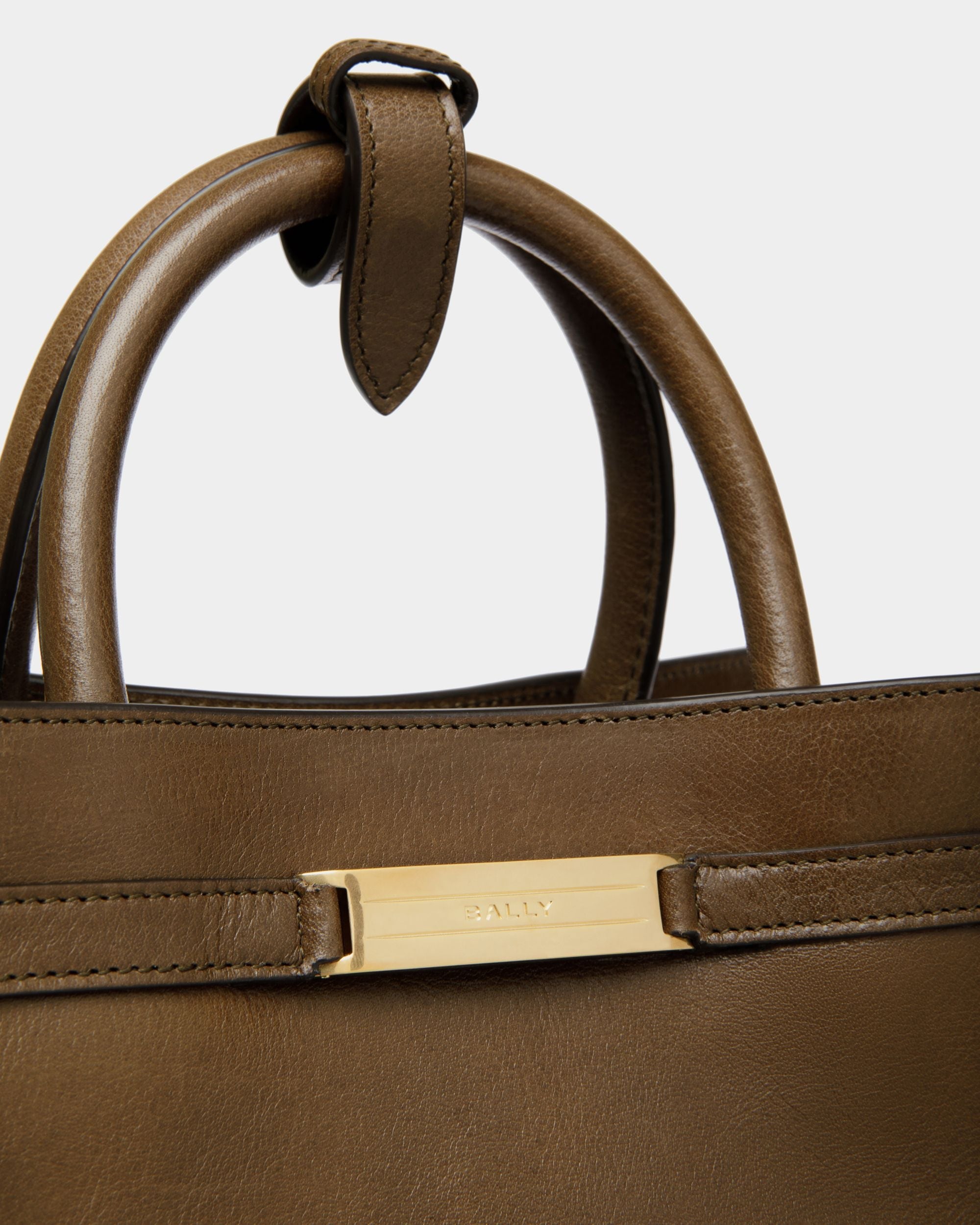 Tragetasche Deco Für Damen Aus Leder In Marron Glacé - Damen - Bally - 06