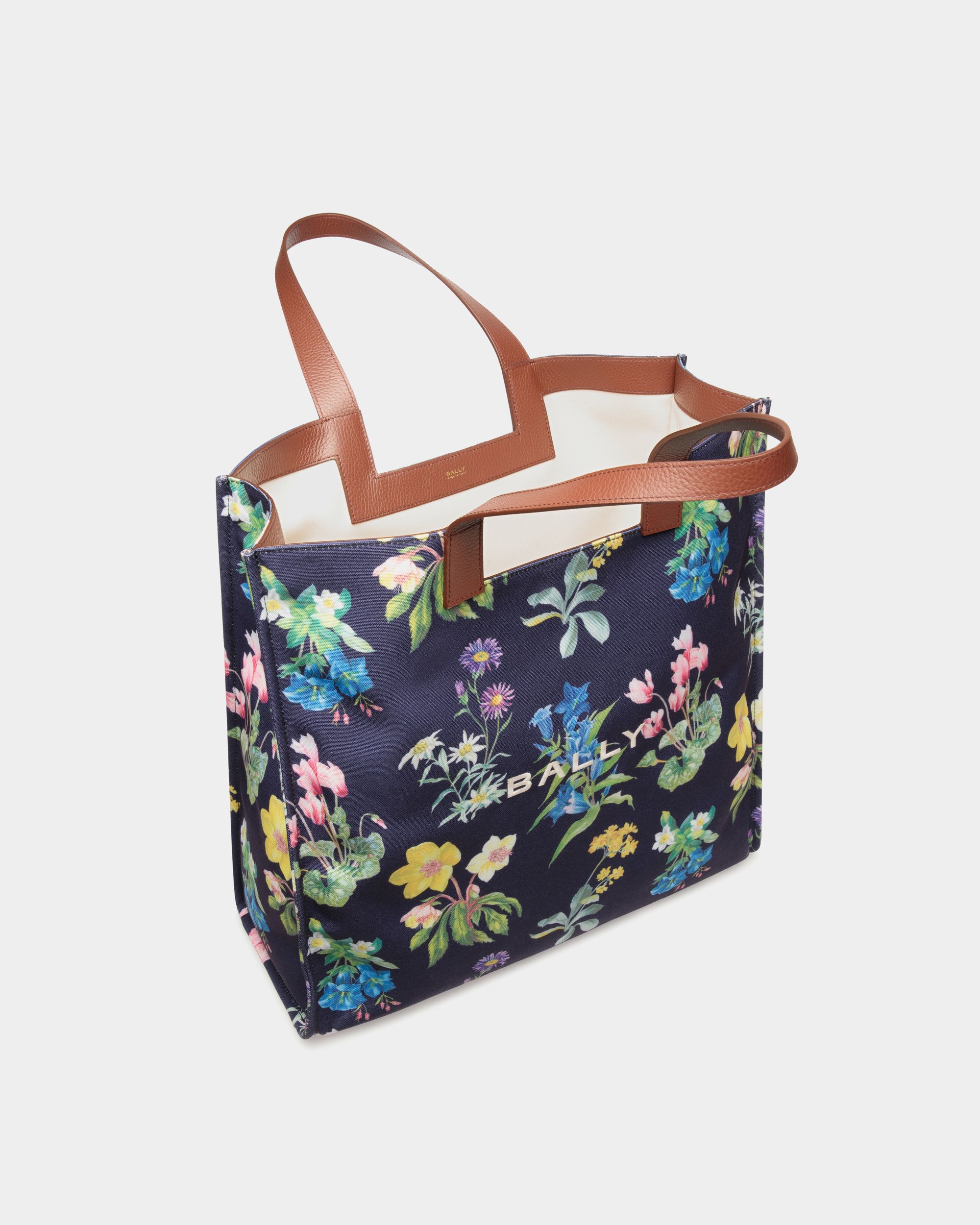 Easy Bally Tragetasche Für Damen Aus Canvas Und Leder Mit Mountain Flower-Print - Damen - Bally - 05