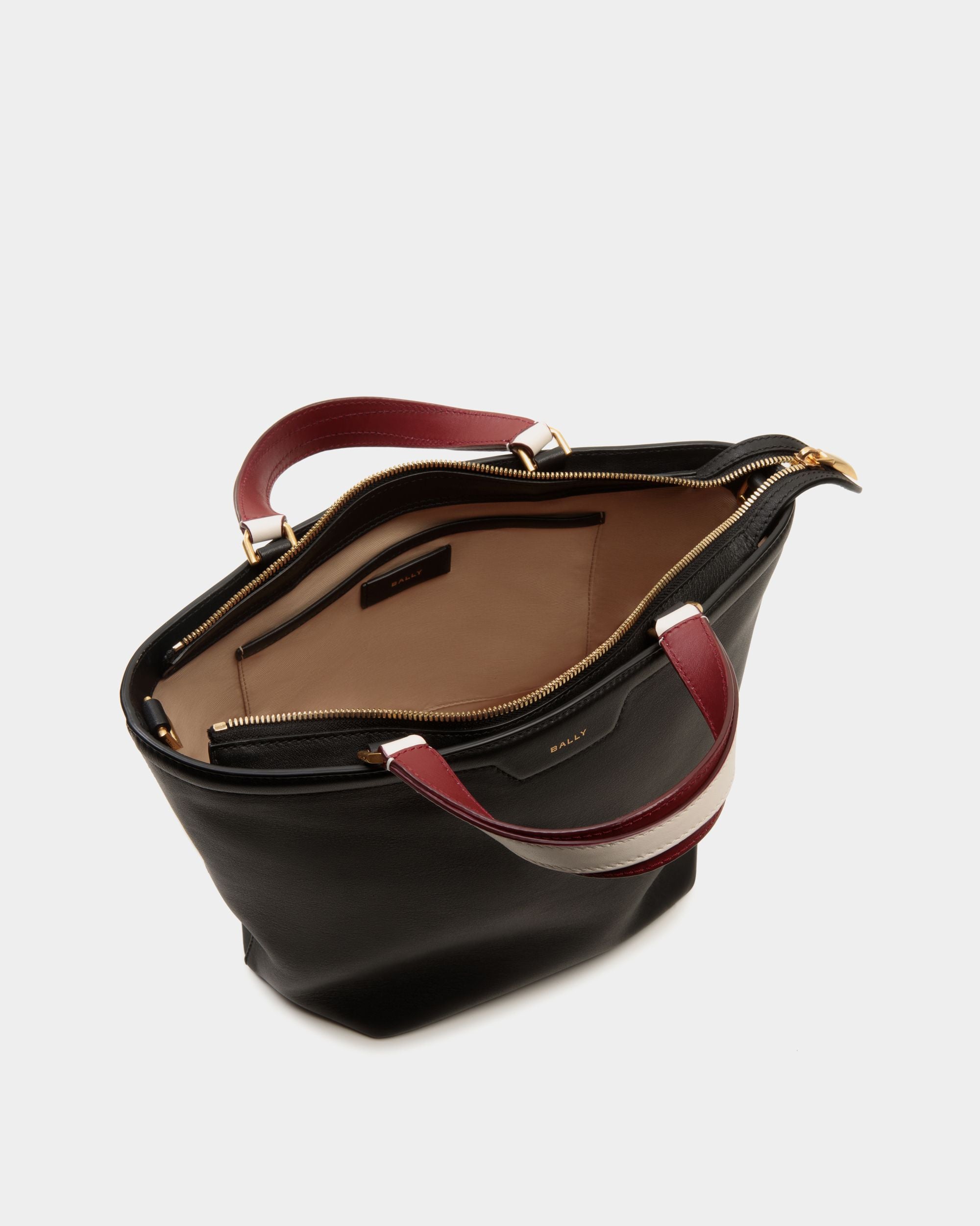 Kleine Code Tragetasche Aus Leder In Schwarz - Damen - Bally - 04
