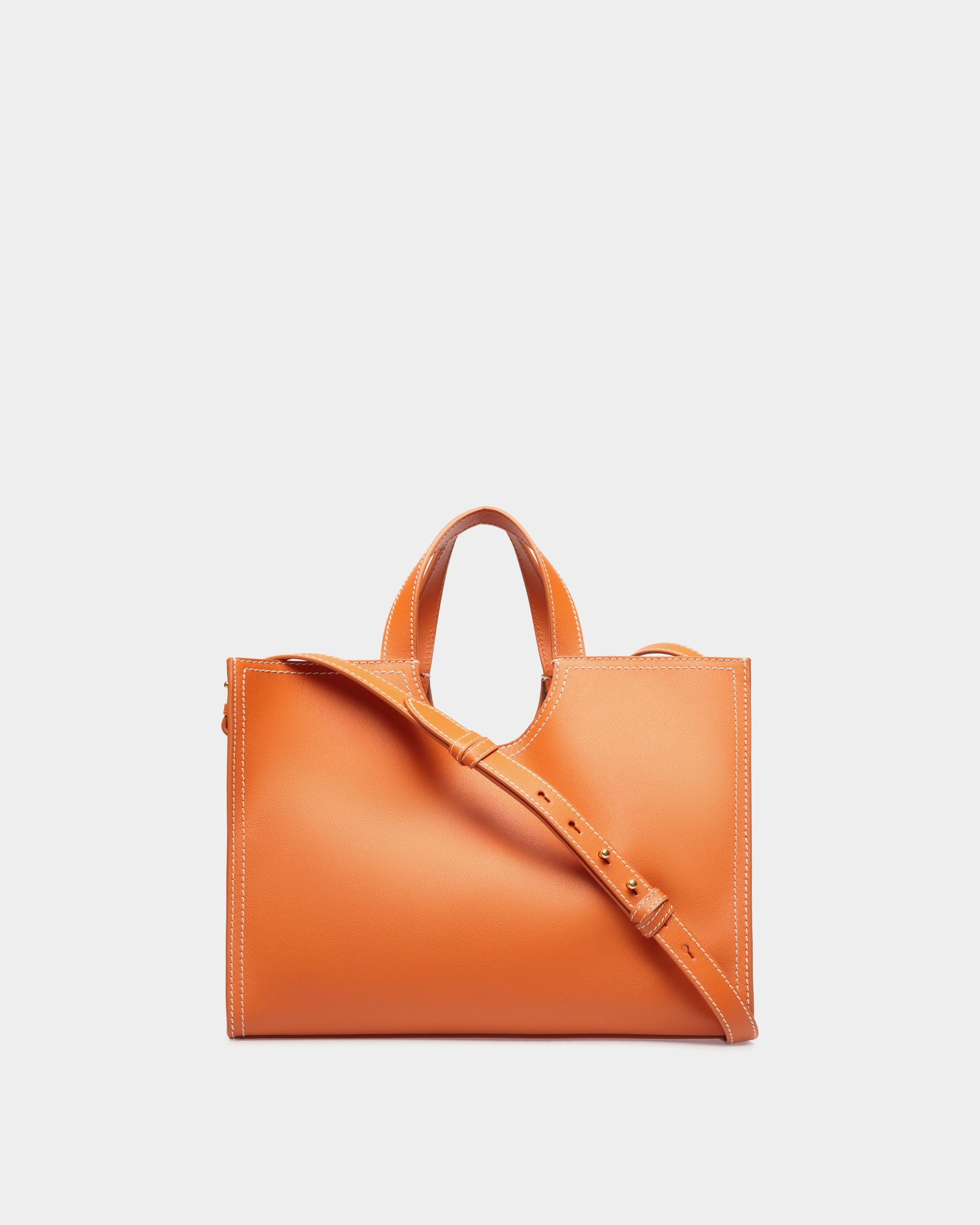 Easy Bally Tragetasche Aus Leder In Koi Orange - Damen - Bally - 02