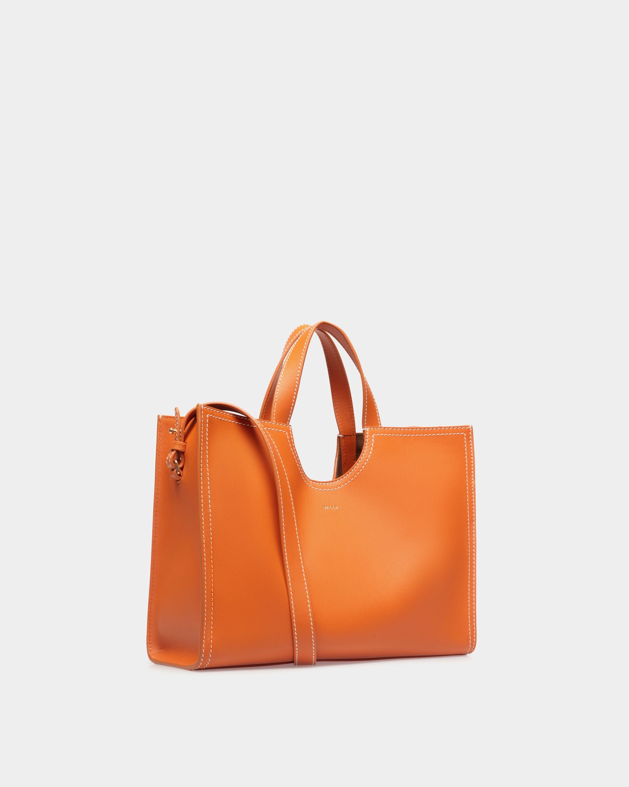 Easy Bally Tragetasche Aus Leder In Koi Orange - Damen - Bally - 03