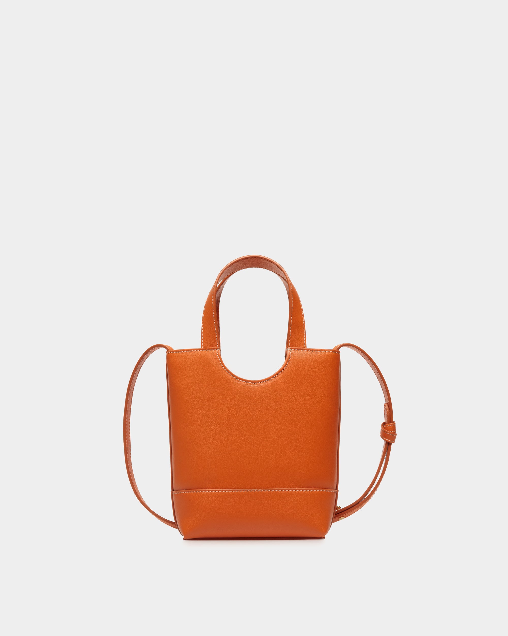 Kleine Easy Bally Tragetasche Aus Leder In Koi Orange - Damen - Bally - 02