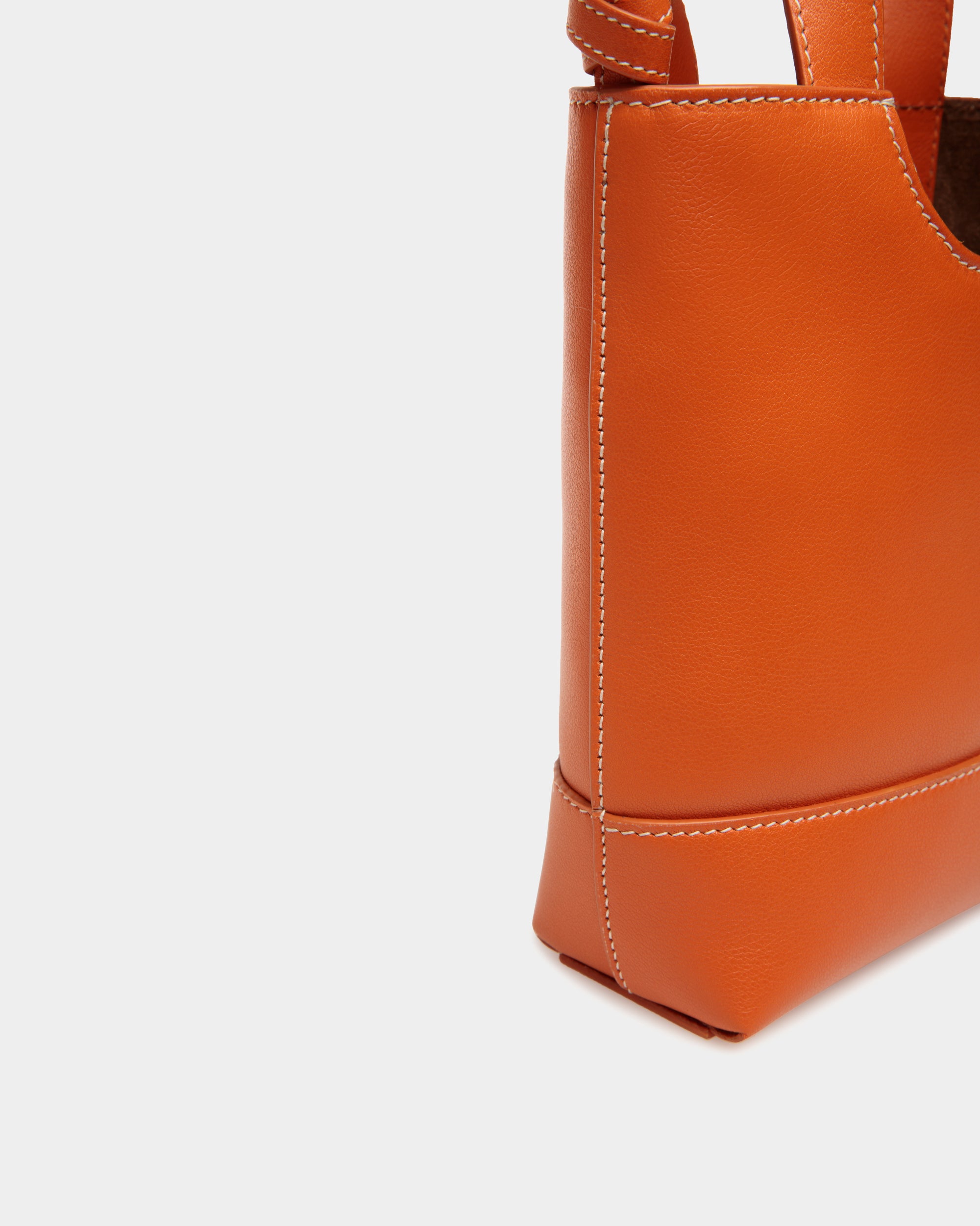 Kleine Easy Bally Tragetasche Aus Leder In Koi Orange - Damen - Bally - 04