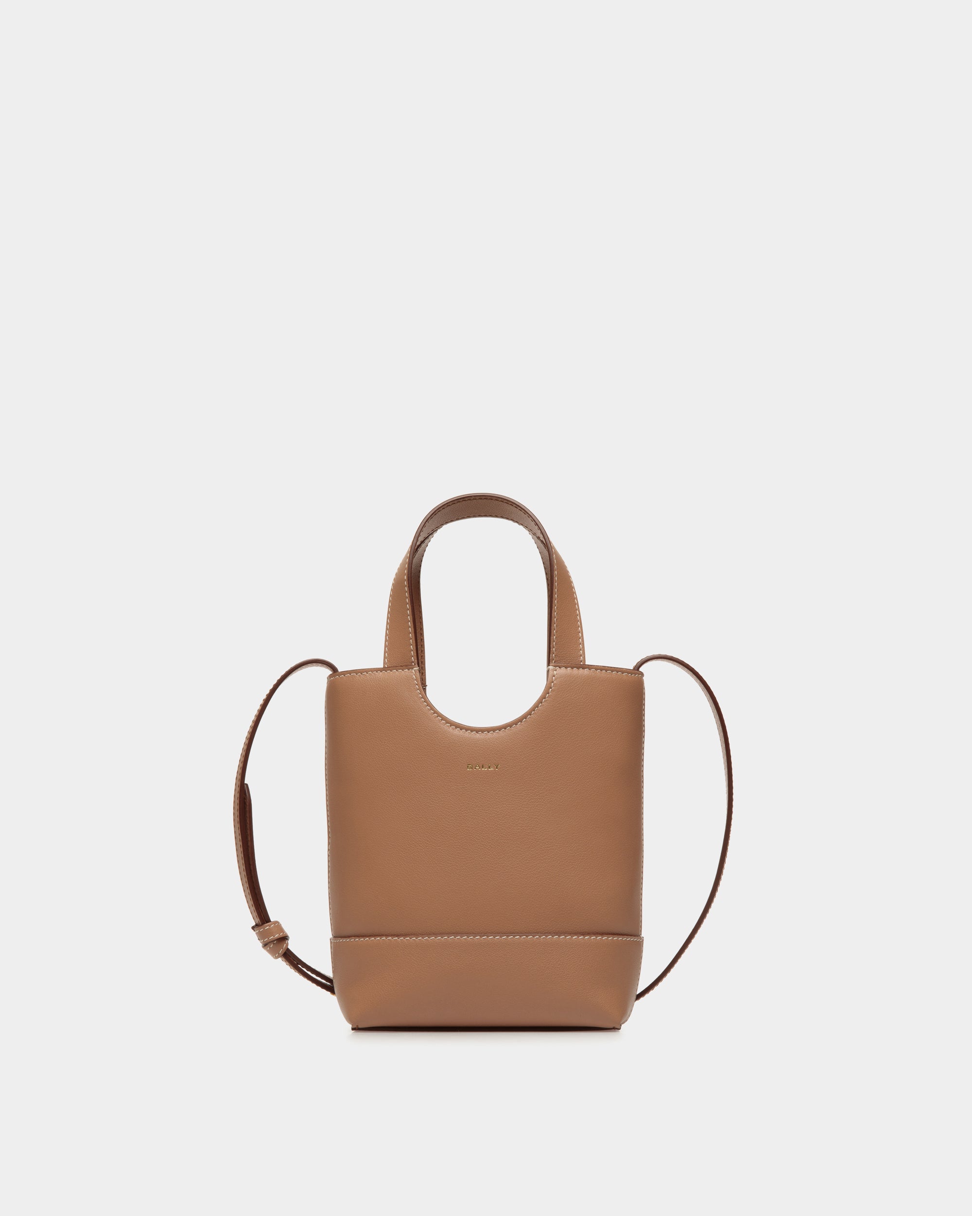 Kleine Easy Bally Tragetasche Aus Leder In Praline Beige - Damen - Bally - 01