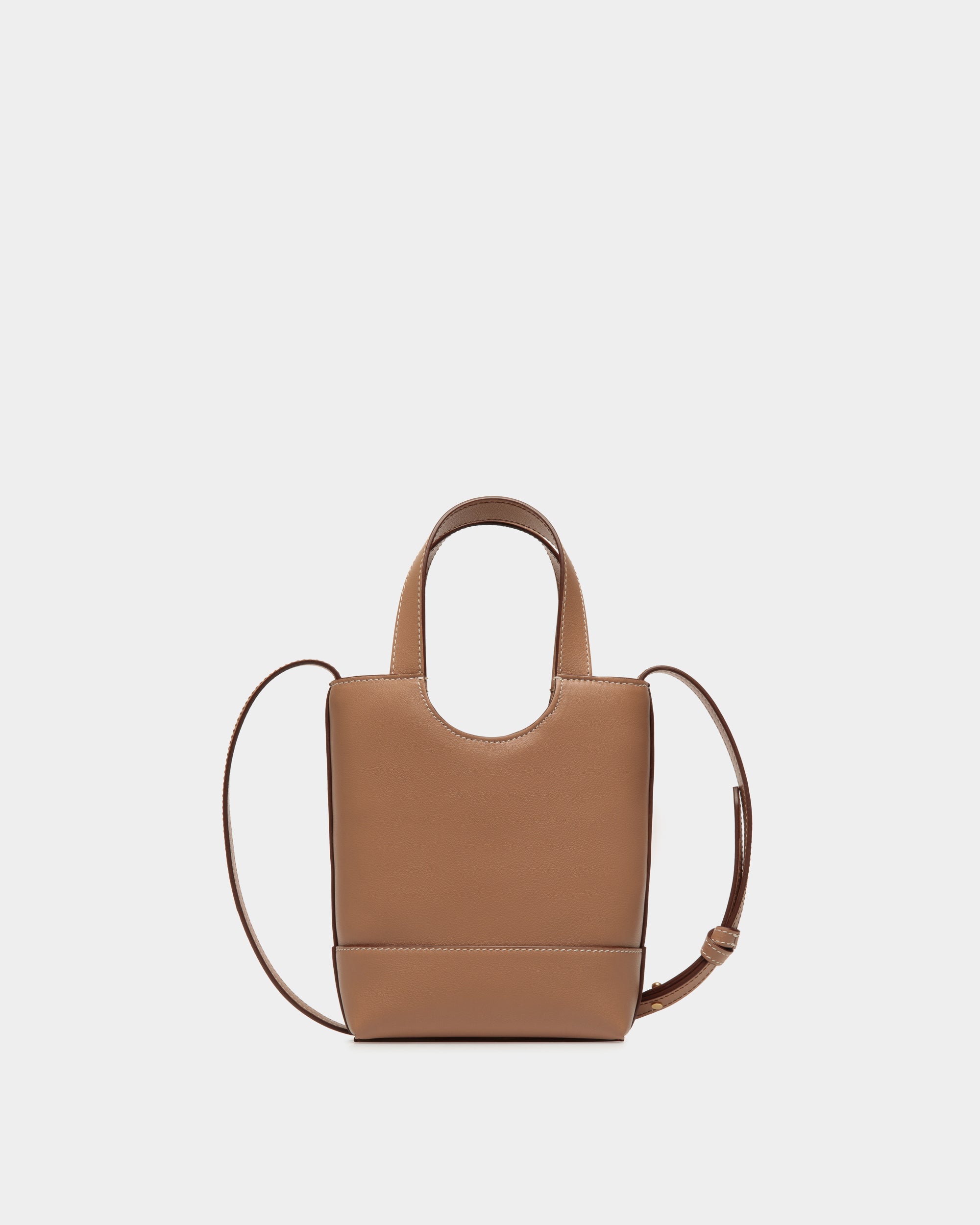 Kleine Easy Bally Tragetasche Aus Leder In Praline Beige - Damen - Bally - 02