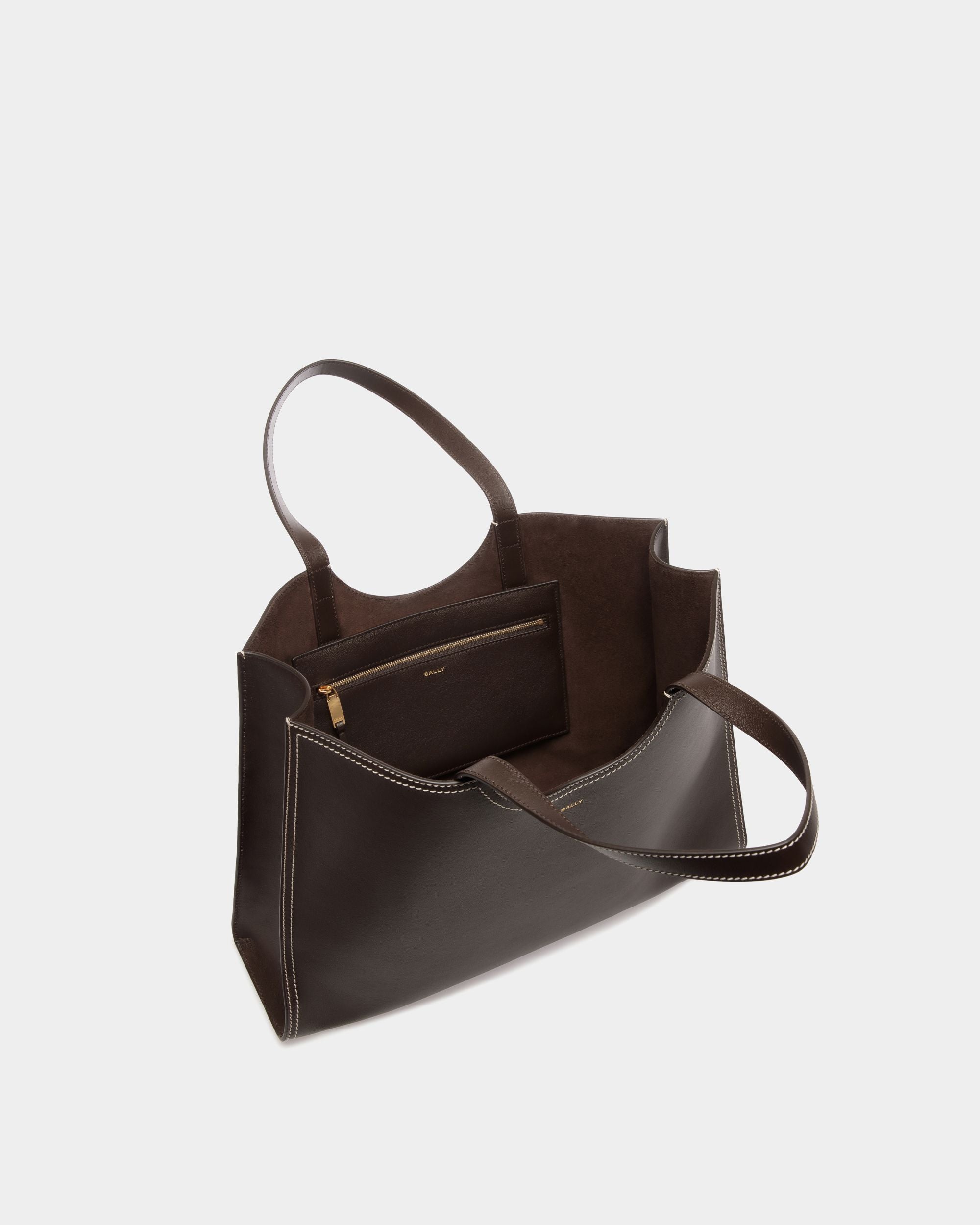 Easy Bally Tragetasche Aus Leder In Ebenholzschwarz - Damen - Bally - 05