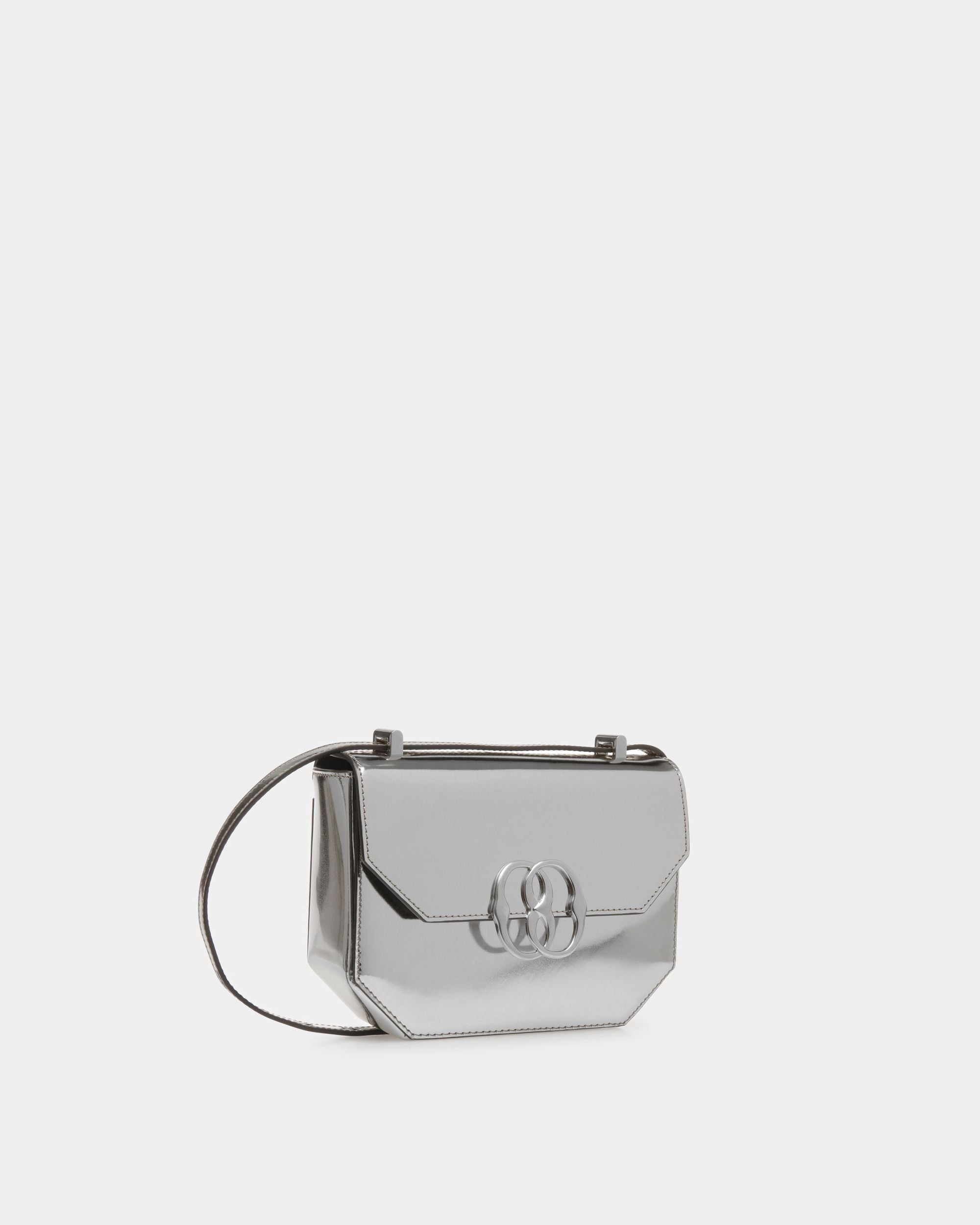Emblem Minibag Aus Silberfarbenem Leder - Damen - Bally - 03