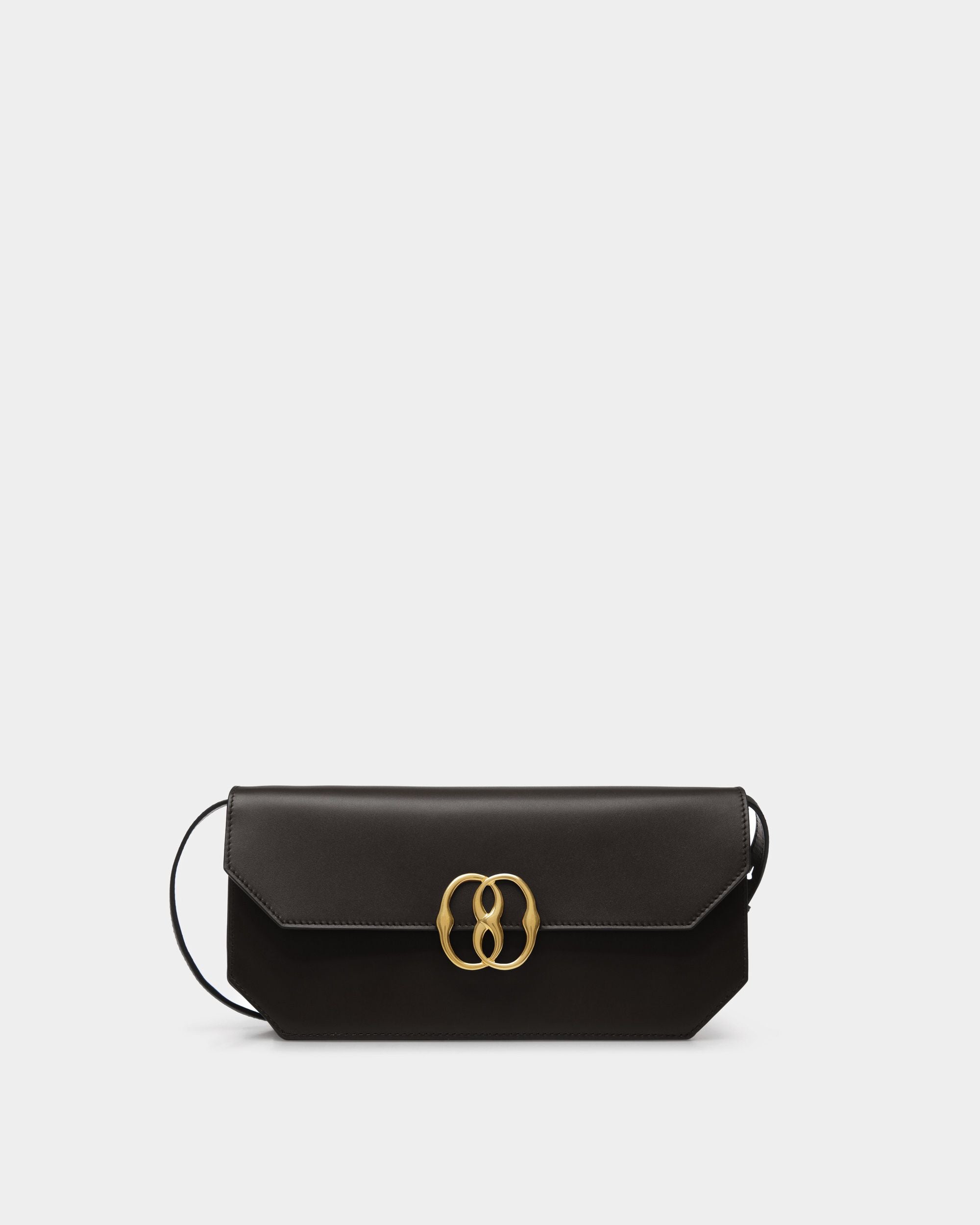 Emblem Schultertasche Aus Leder In Schwarz - Damen - Bally - 01
