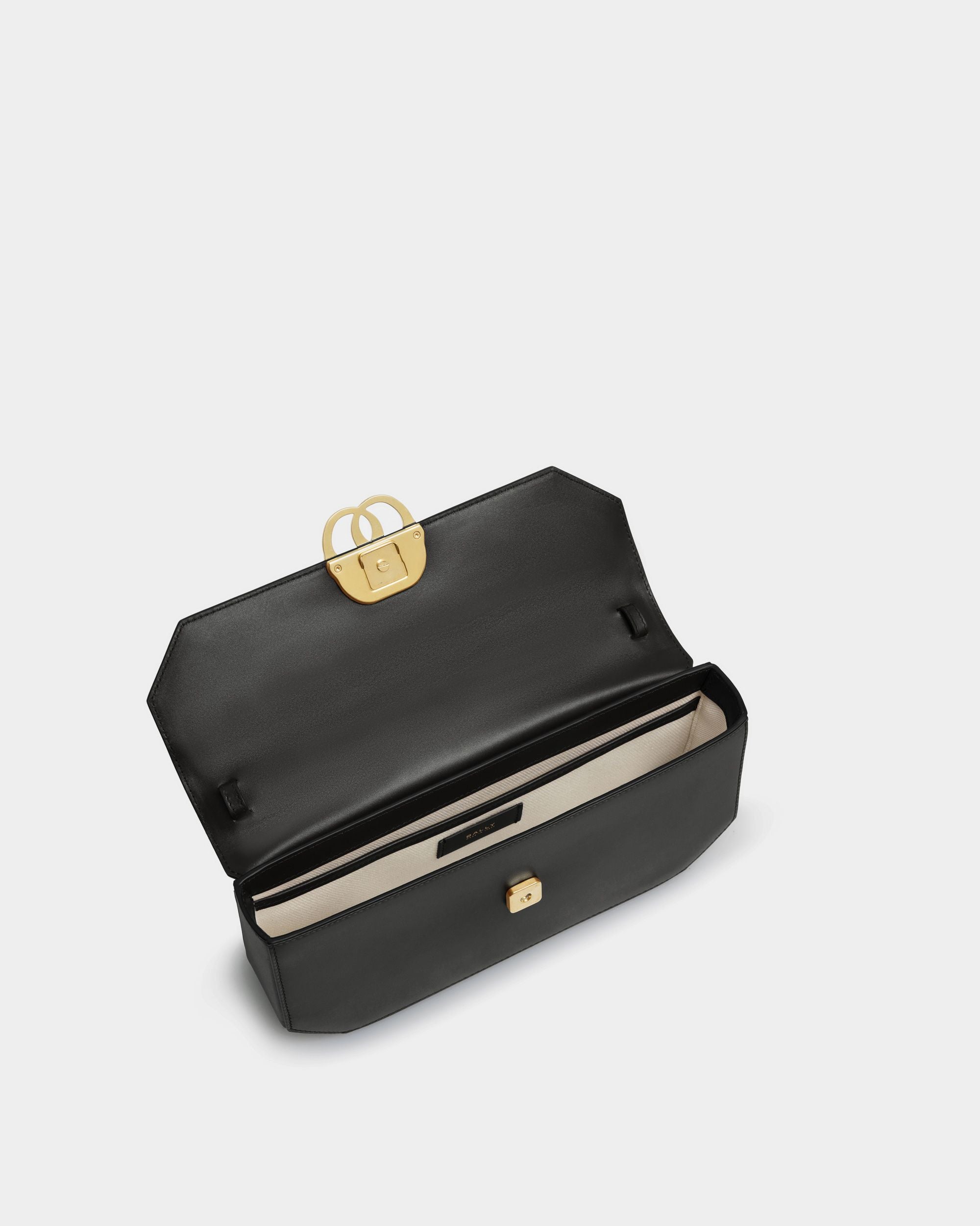 Emblem Schultertasche Aus Leder In Schwarz - Damen - Bally - 04