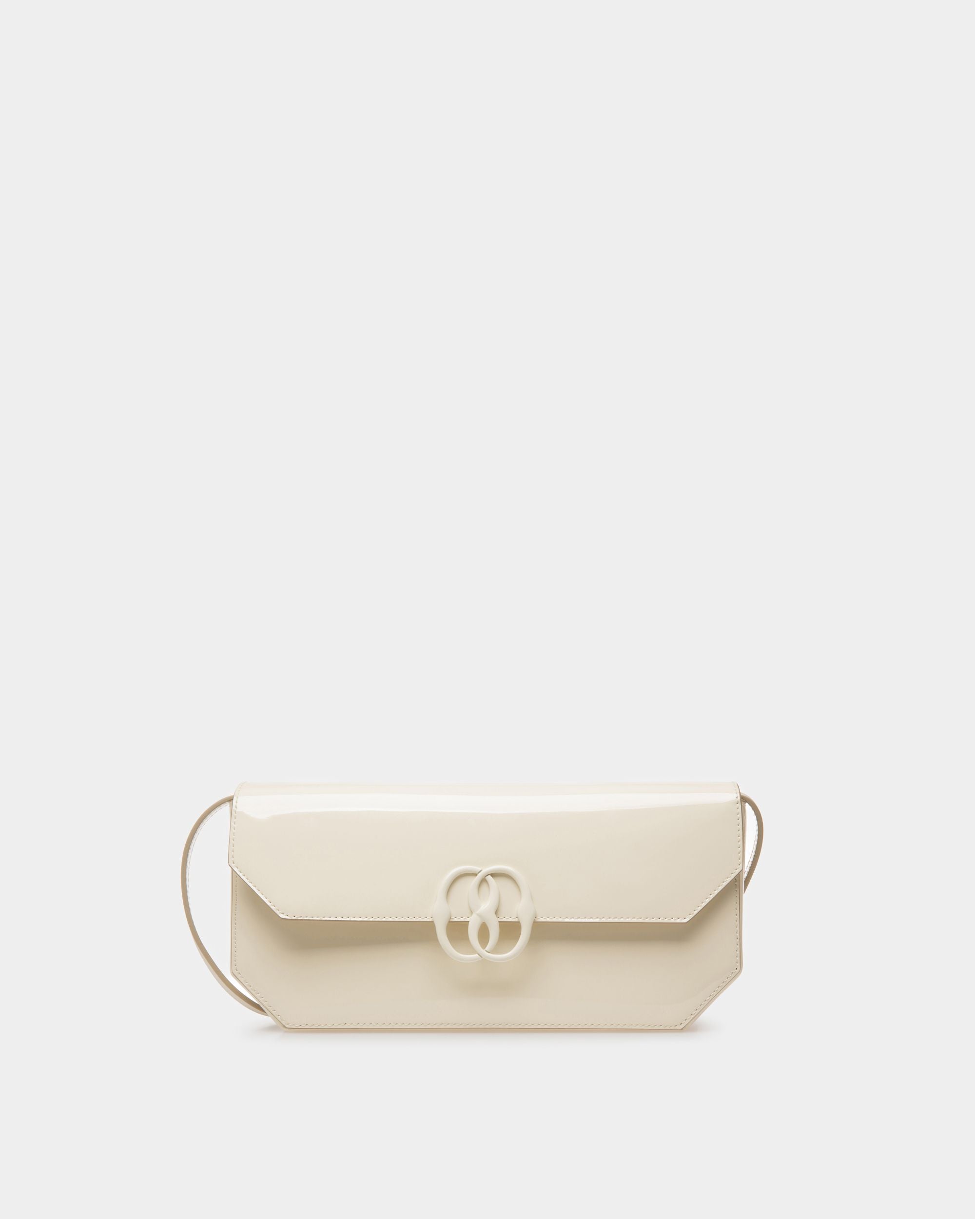 Emblem Schultertasche Aus Leder In Elfenbein - Damen - Bally - 01
