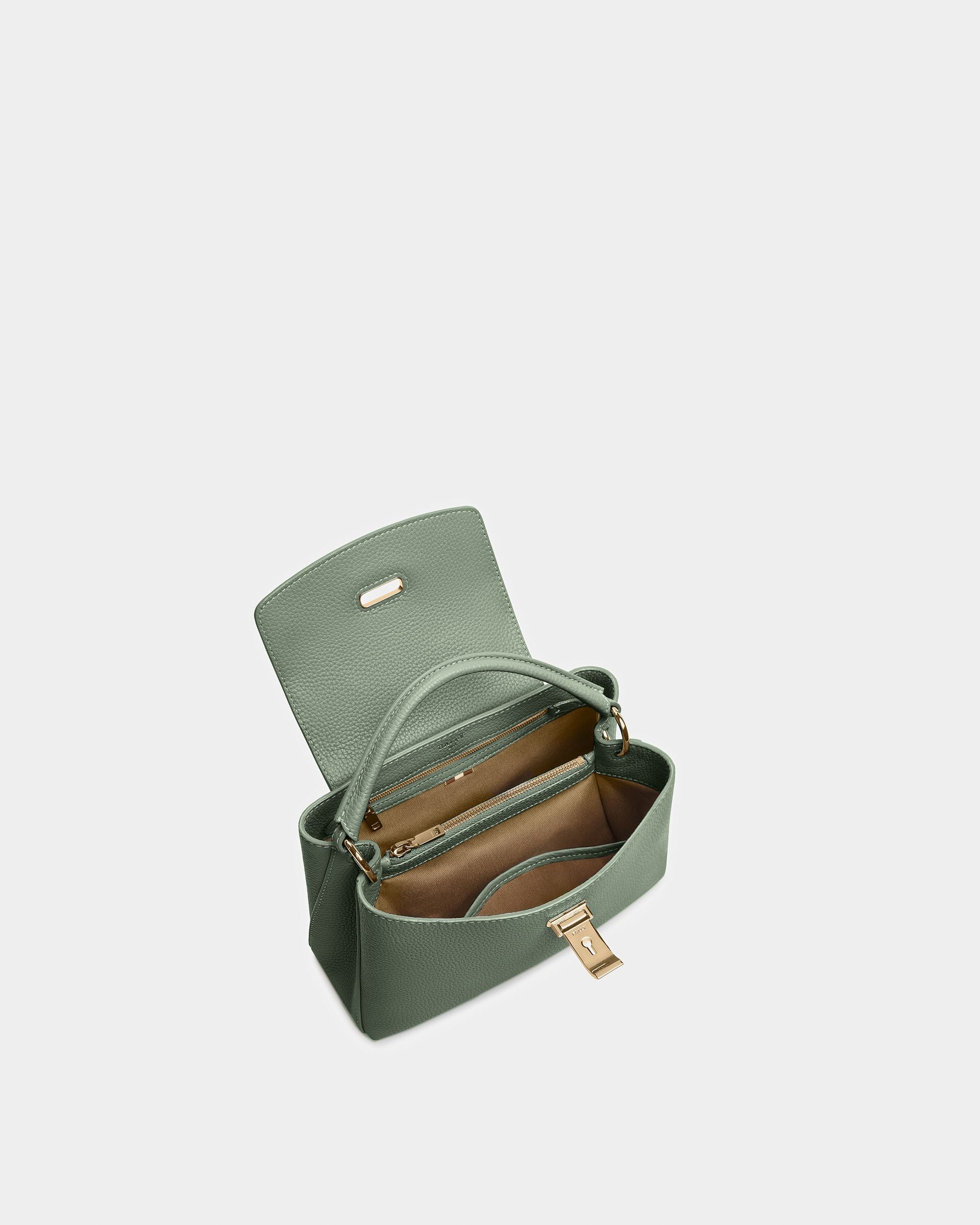 Layka Small Henkeltasche Aus Leder In Salbei - Damen - Bally - 02
