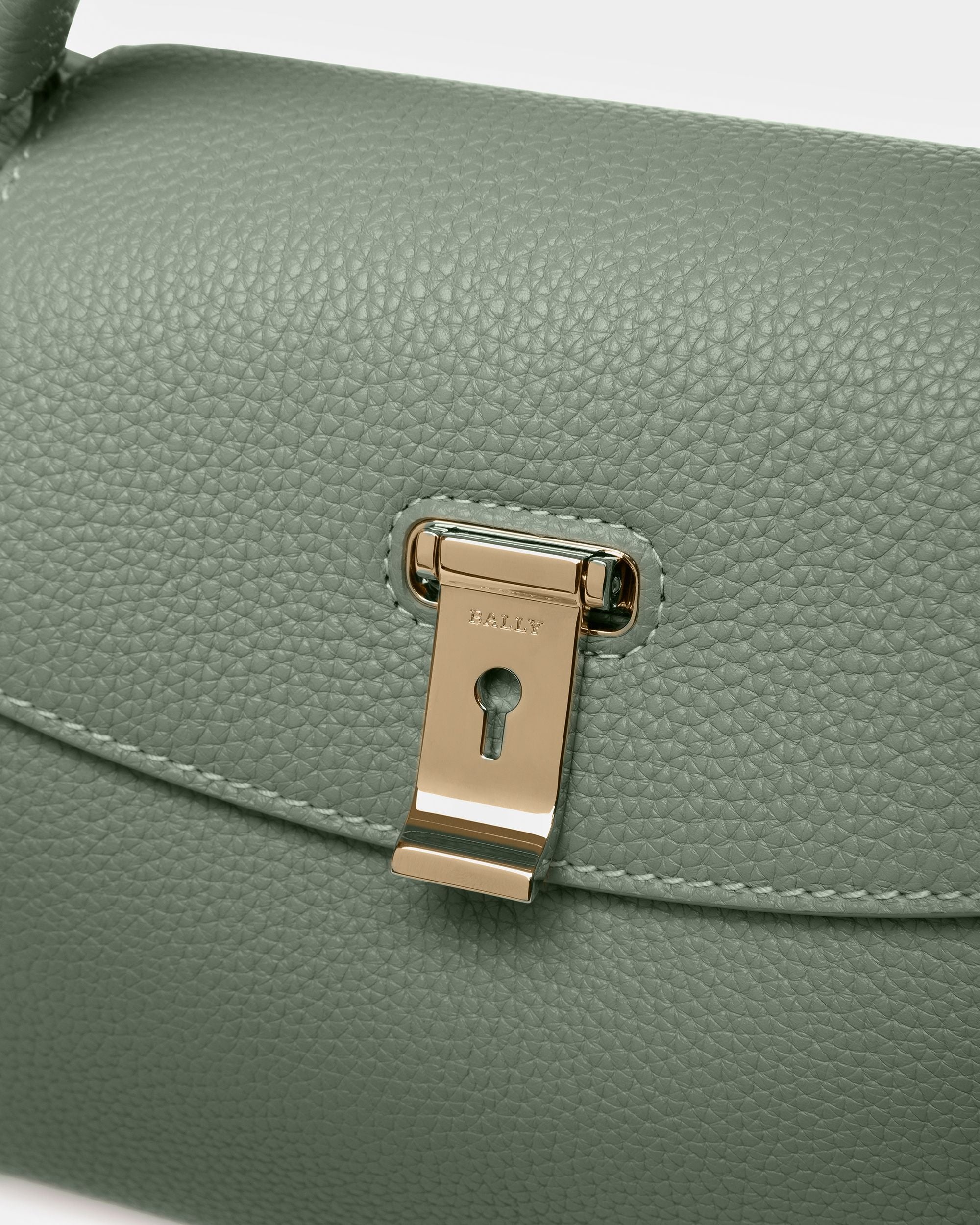 Layka Small Henkeltasche Aus Leder In Salbei - Damen - Bally - 03