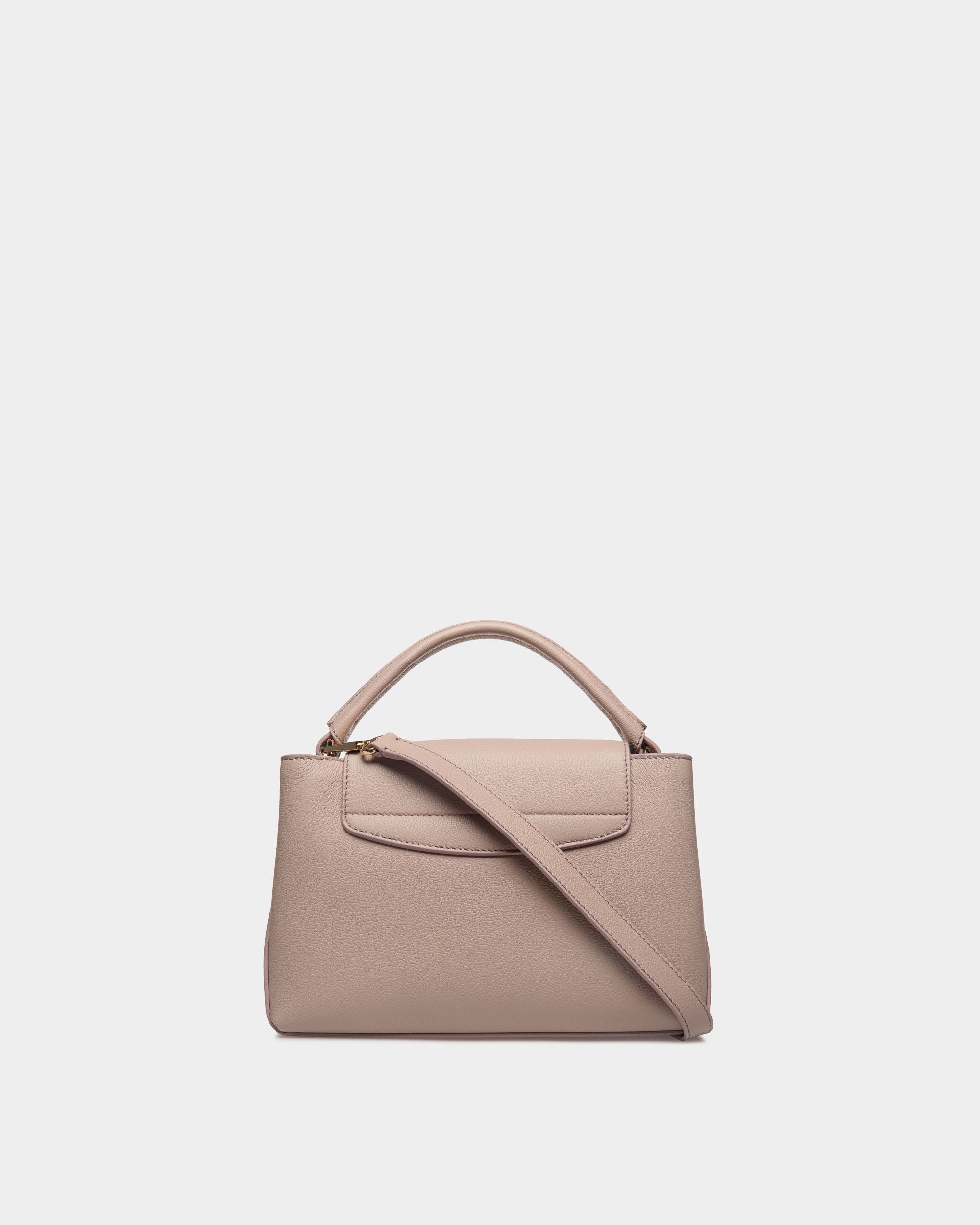 Kleine Lock Me Henkeltasche Aus Genarbtem Leder In Hellbeige - Damen - Bally - 03