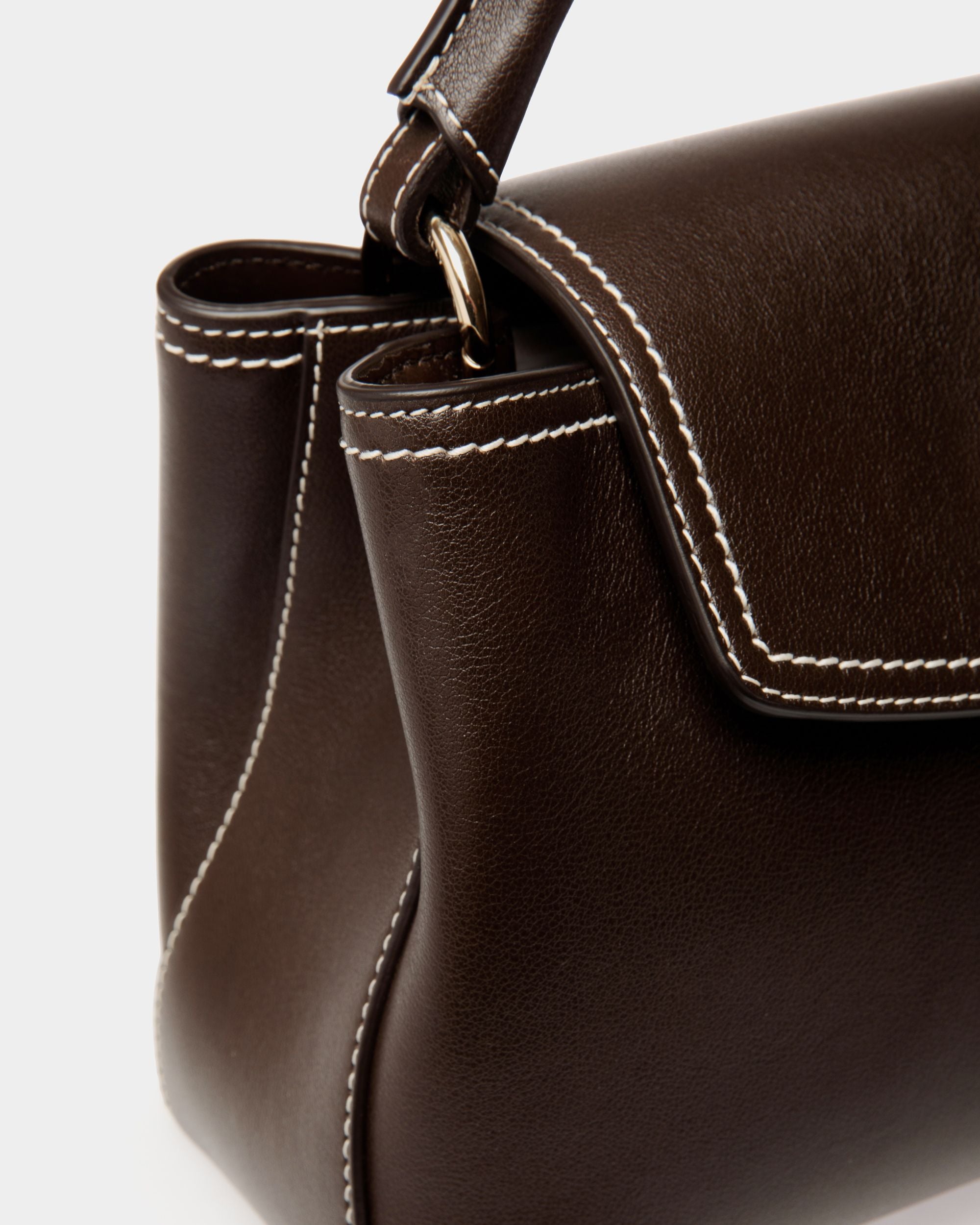 Kleine Lock Me Henkeltasche Aus Leder In Ebenholzschwarz - Damen - Bally - 07