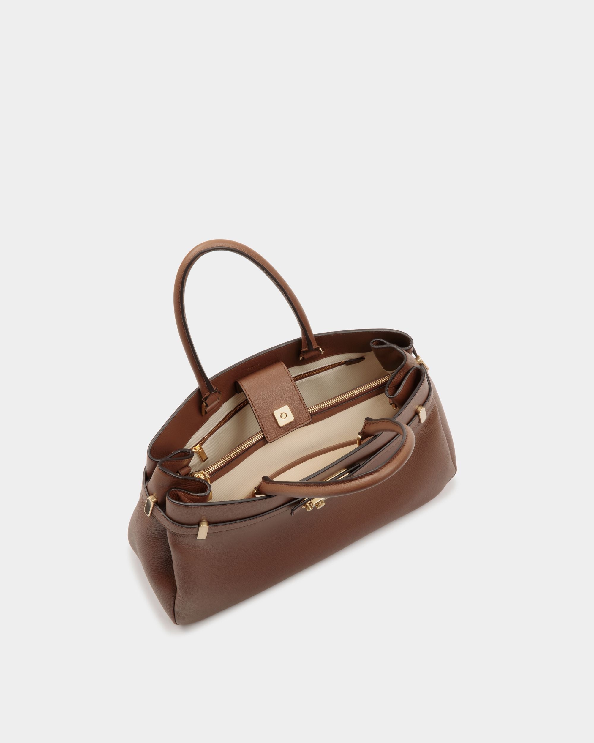 Carriage Tragetasche Aus Braunem Leder - Damen - Bally - 04