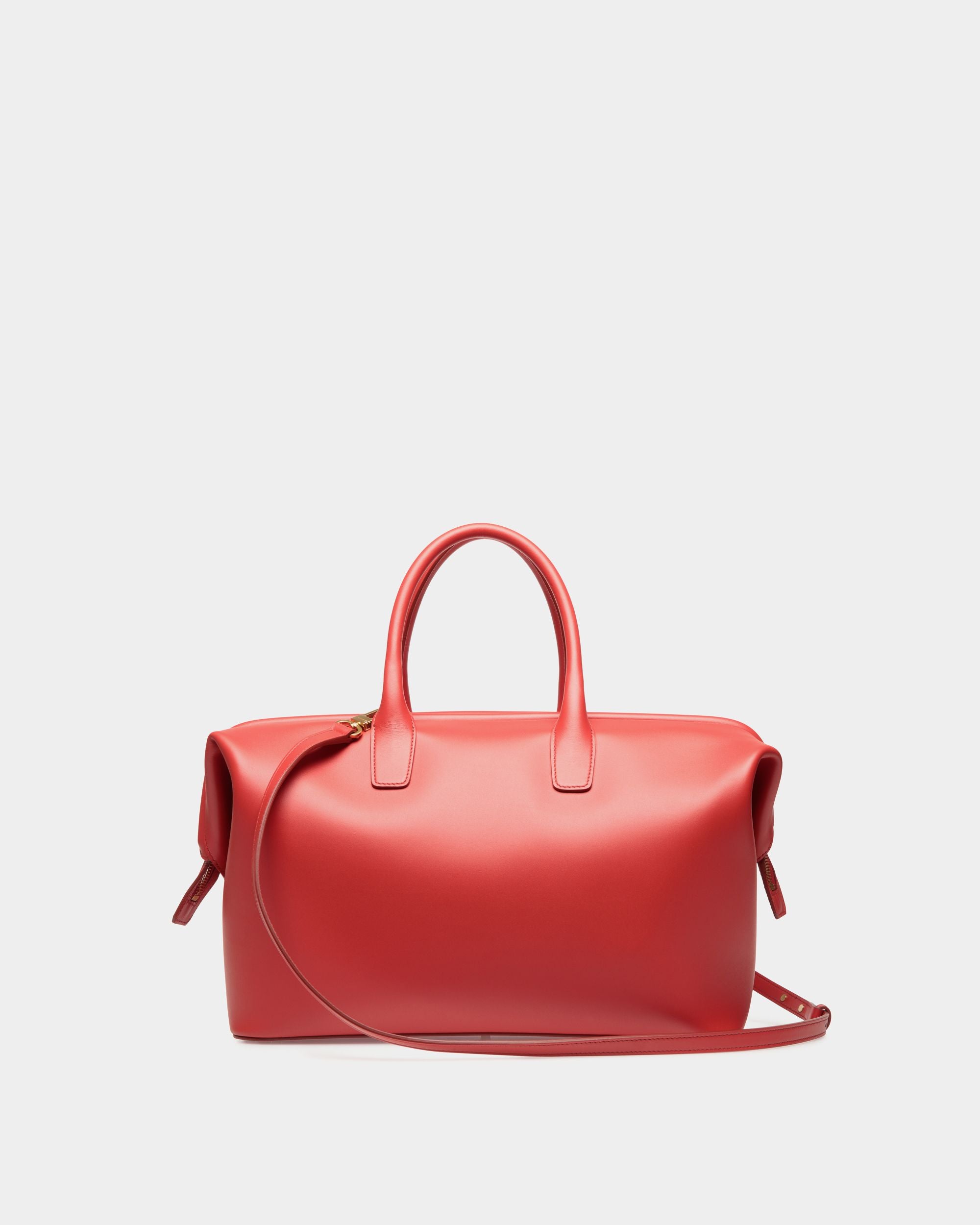 Belle Henkeltasche Aus Leder In Candy Red - Damen - Bally - 03