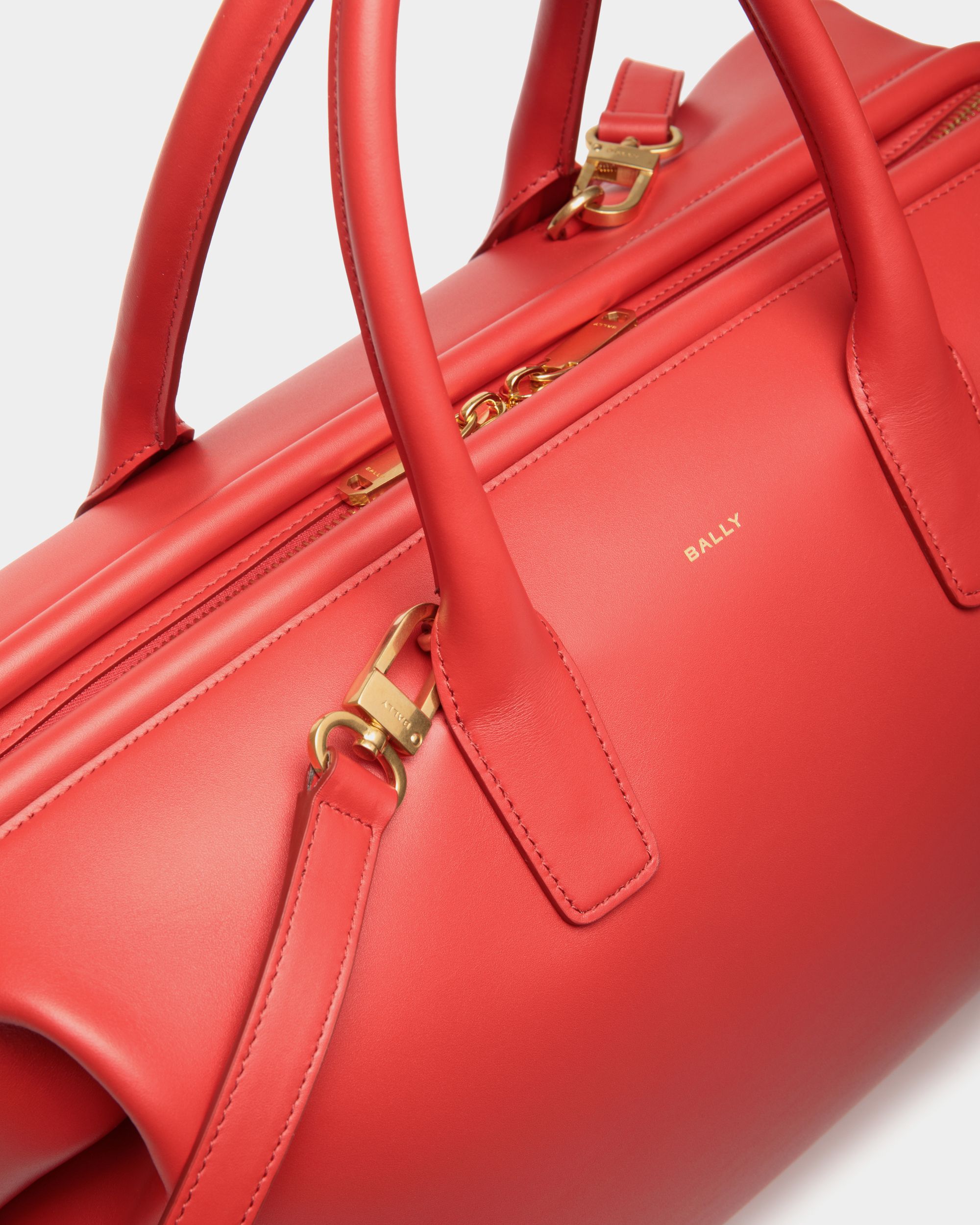 Belle Henkeltasche Aus Leder In Candy Red - Damen - Bally - 06