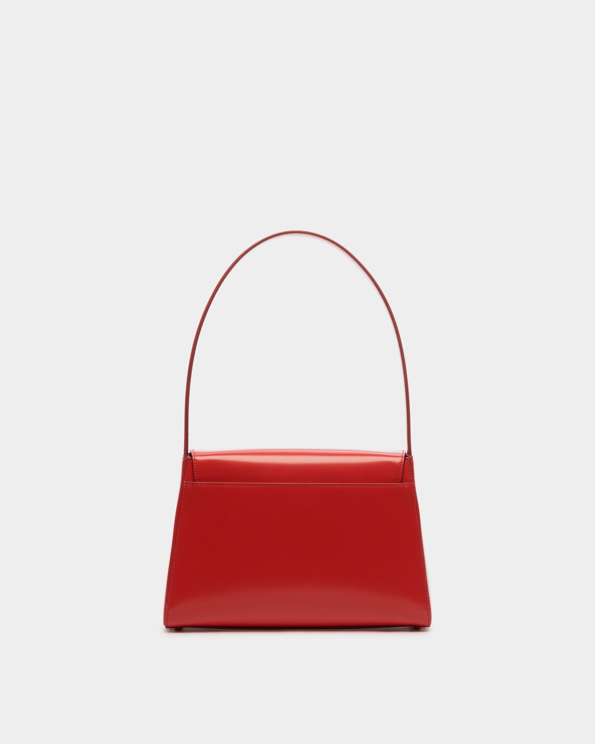 Ollam Schultertasche Aus Gebürstetem Leder In Candy Red - Damen - Bally - 03