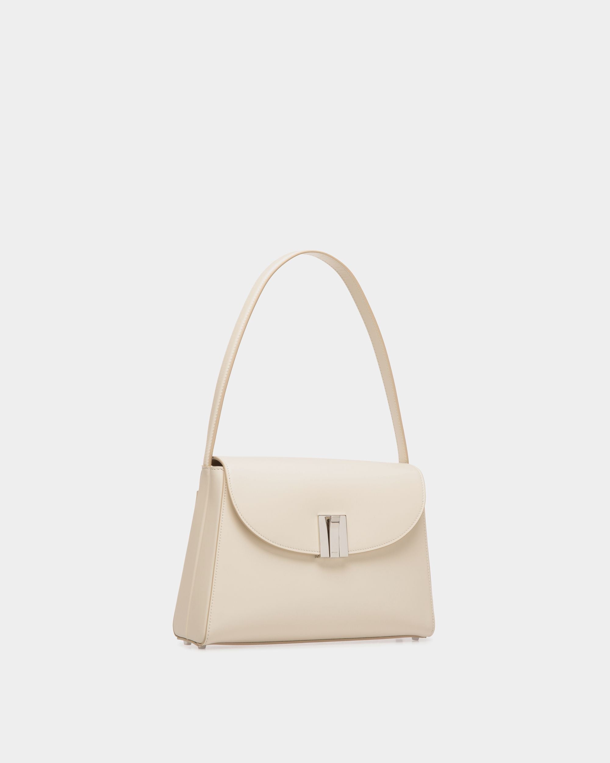 Ollam Schultertasche Aus Weißem Leder - Damen - Bally - 04