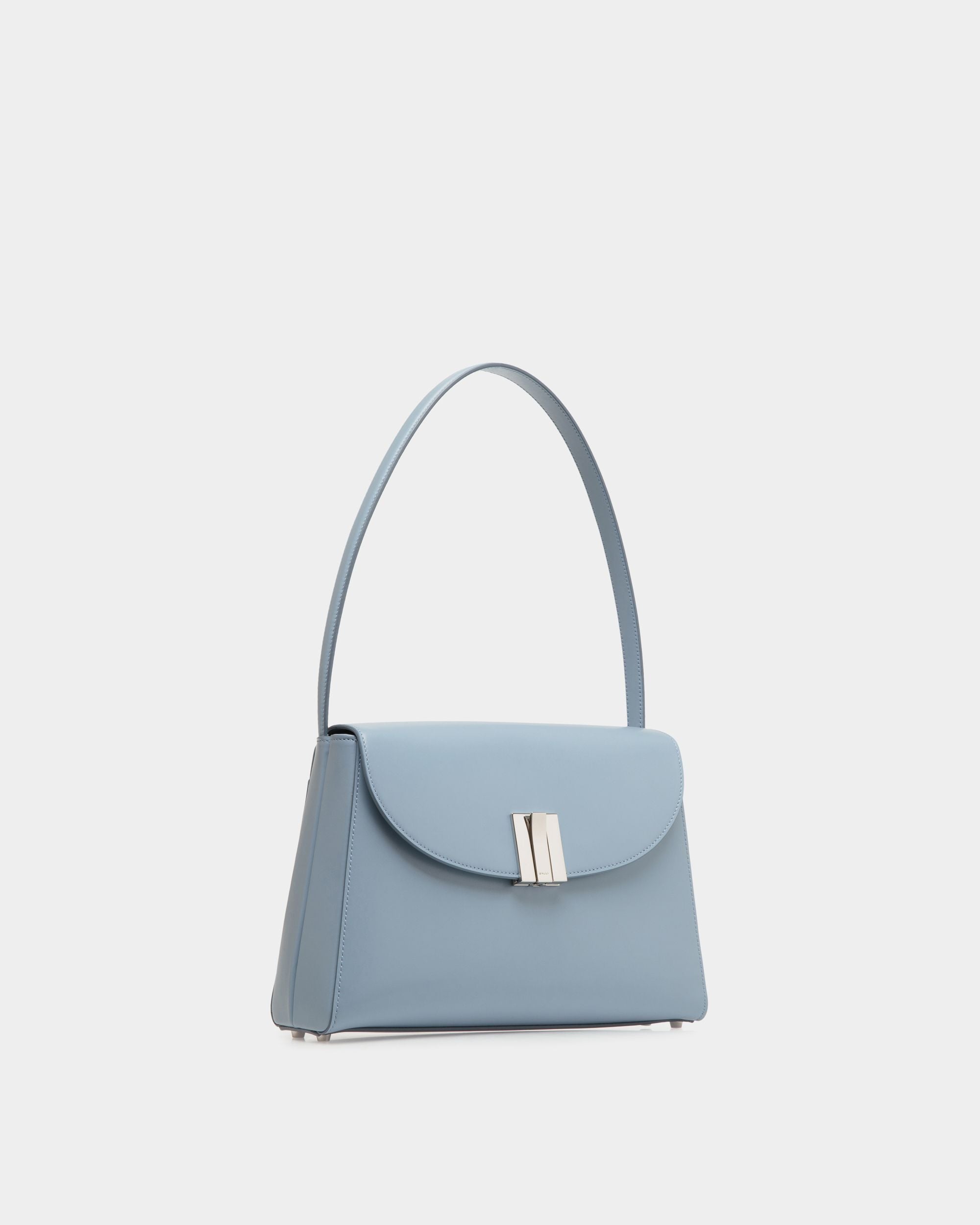 Ollam Schultertasche Aus Leder In Light Blue - Damen - Bally - 02