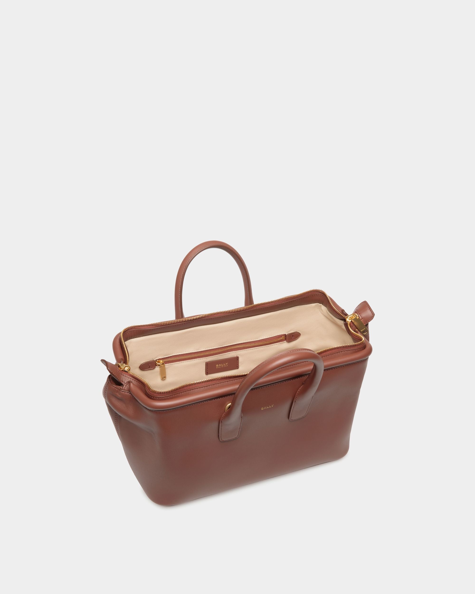 Kleine Henkeltasche Belle Aus Leder In Braun - Damen - Bally - 05