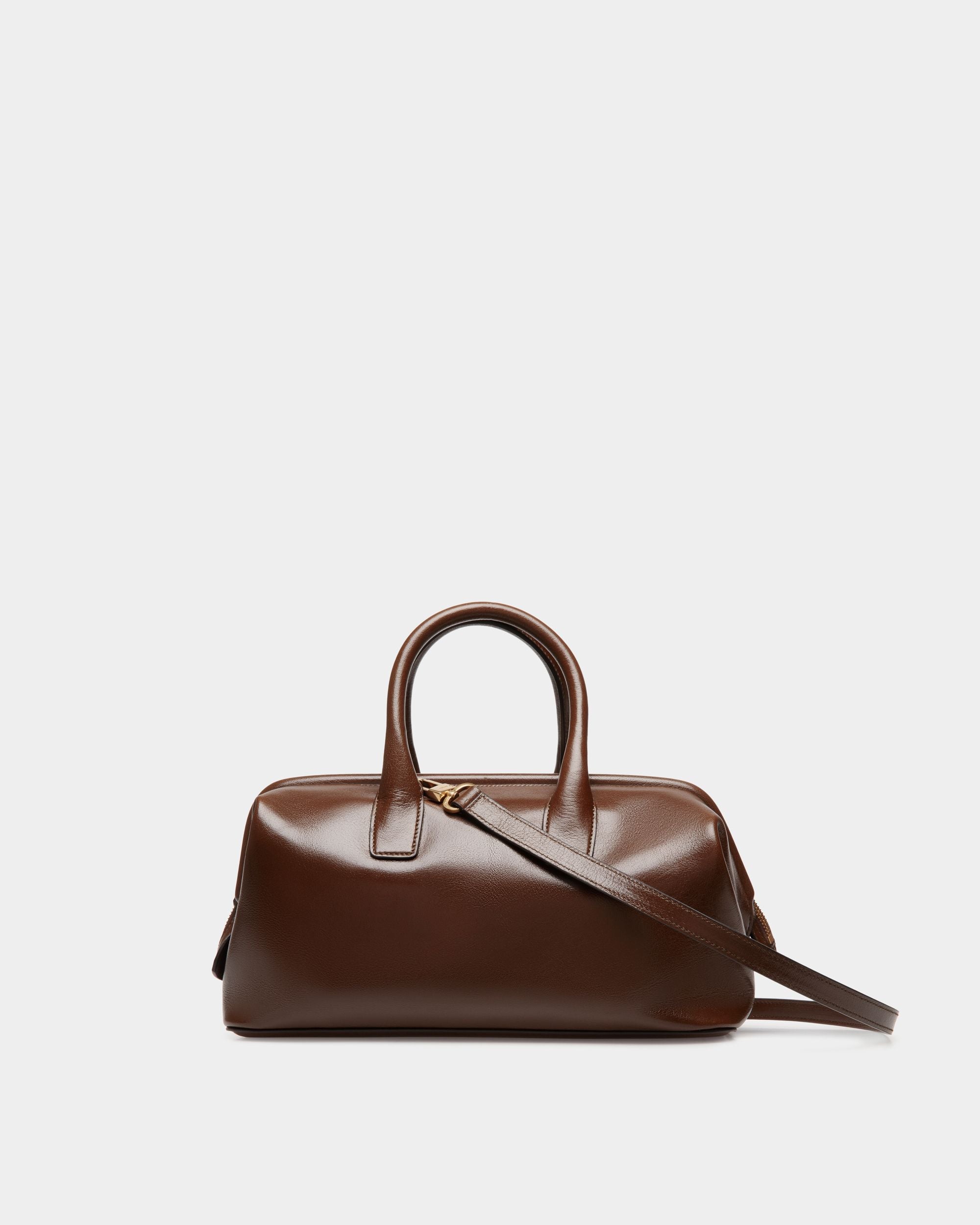 Belle Small Top Handle Bag In Marron Glacé Leather - Damen - Bally - 03