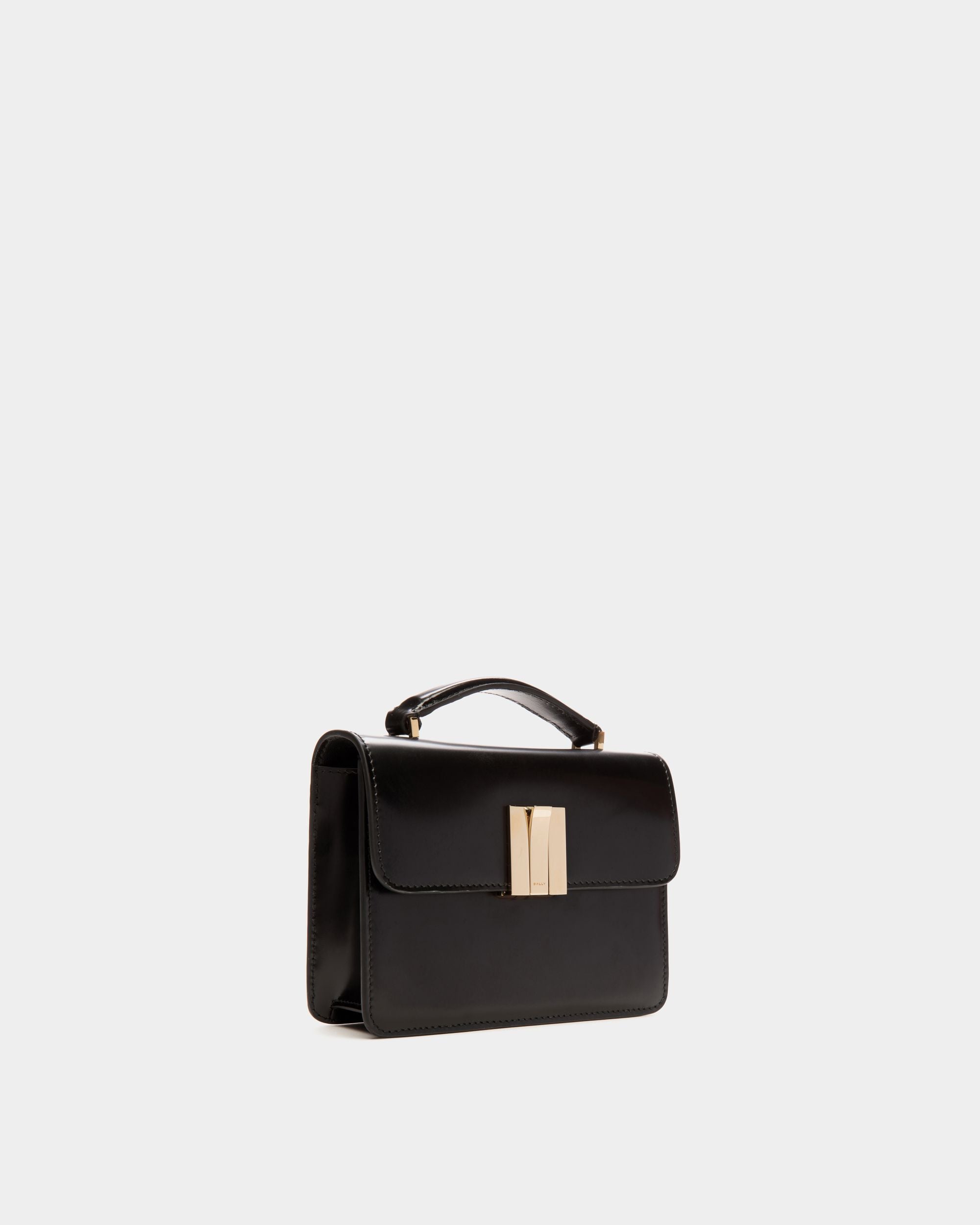 Ollam Mini-Henkeltasche Aus Gebürstetem Leder In Schwarz - Damen - Bally - 04