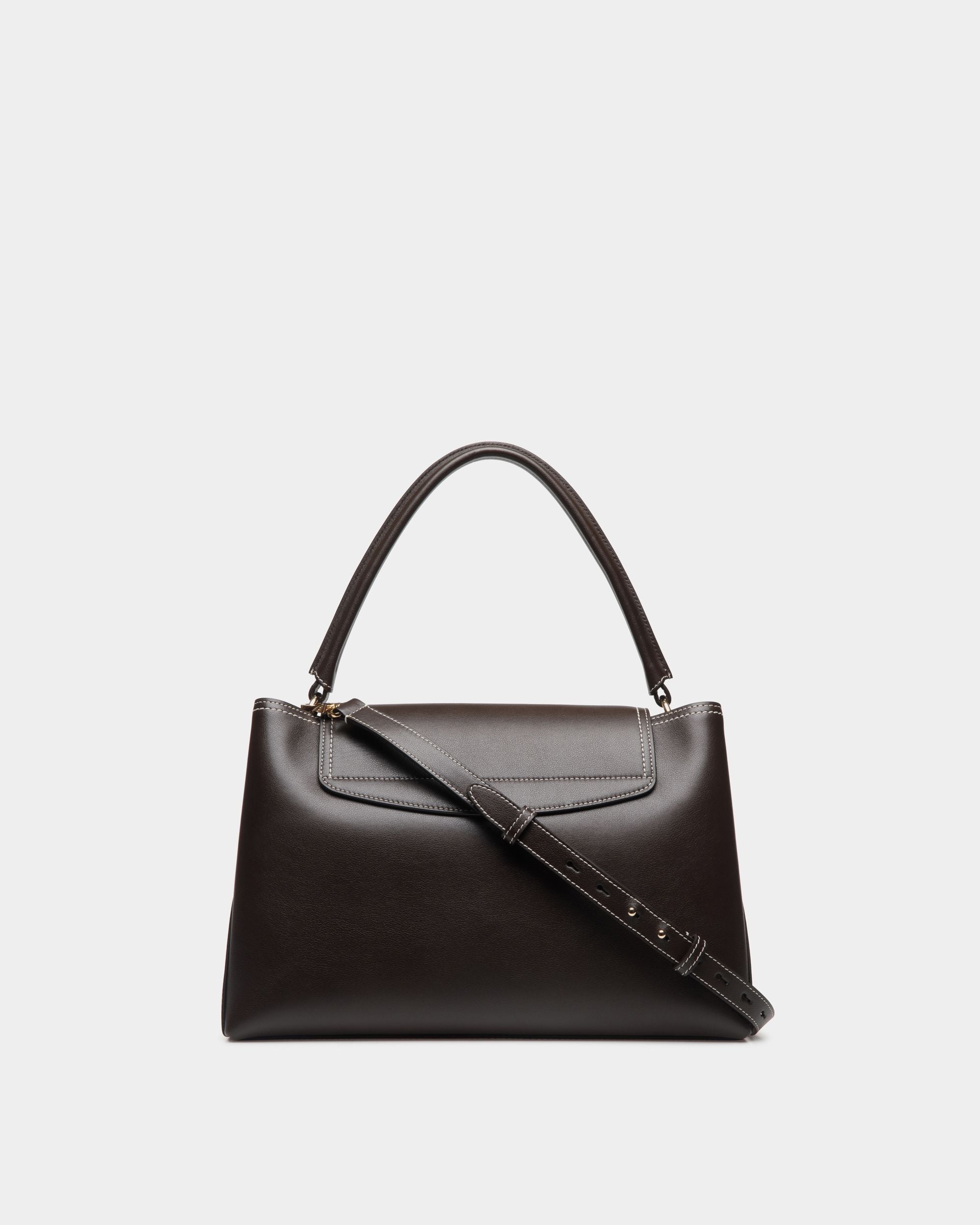 Lock Me Henkeltasche Aus Leder In Ebenholzschwarz - Damen - Bally - 03