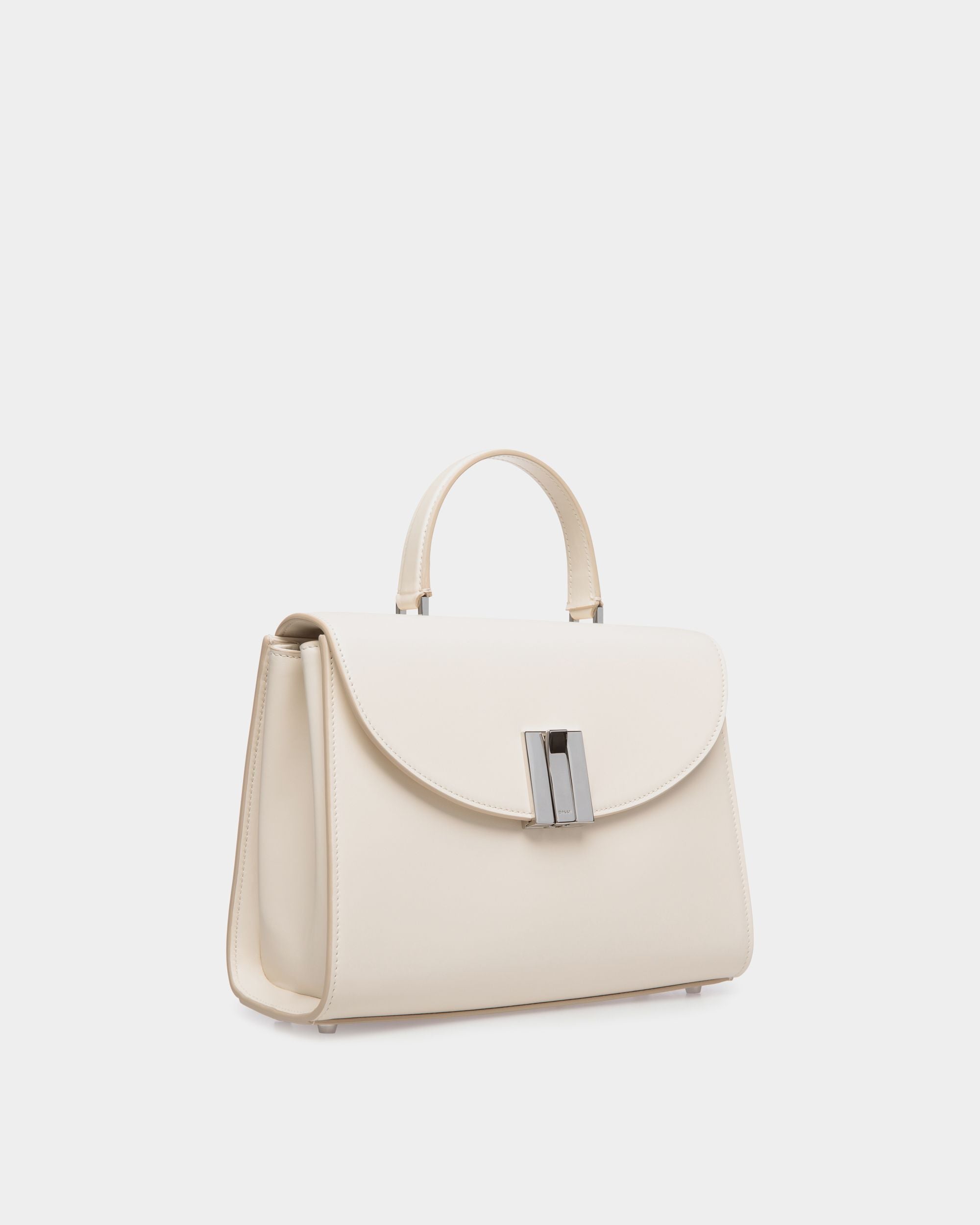 Ollam Henkeltasche Aus Weißem Leder - Damen - Bally - 02