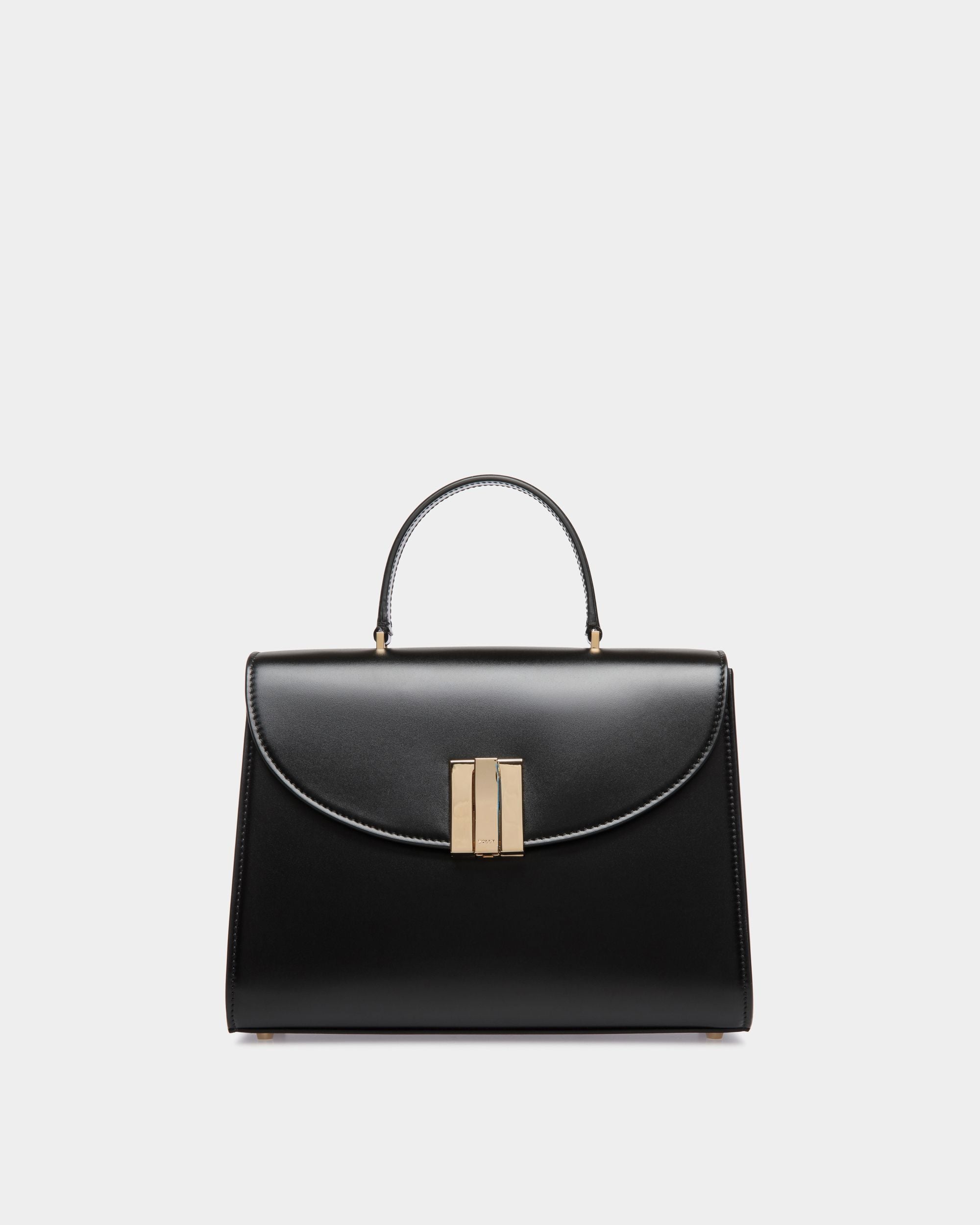 Ollam Henkeltasche Aus Schwarzem Leder - Damen - Bally - 01