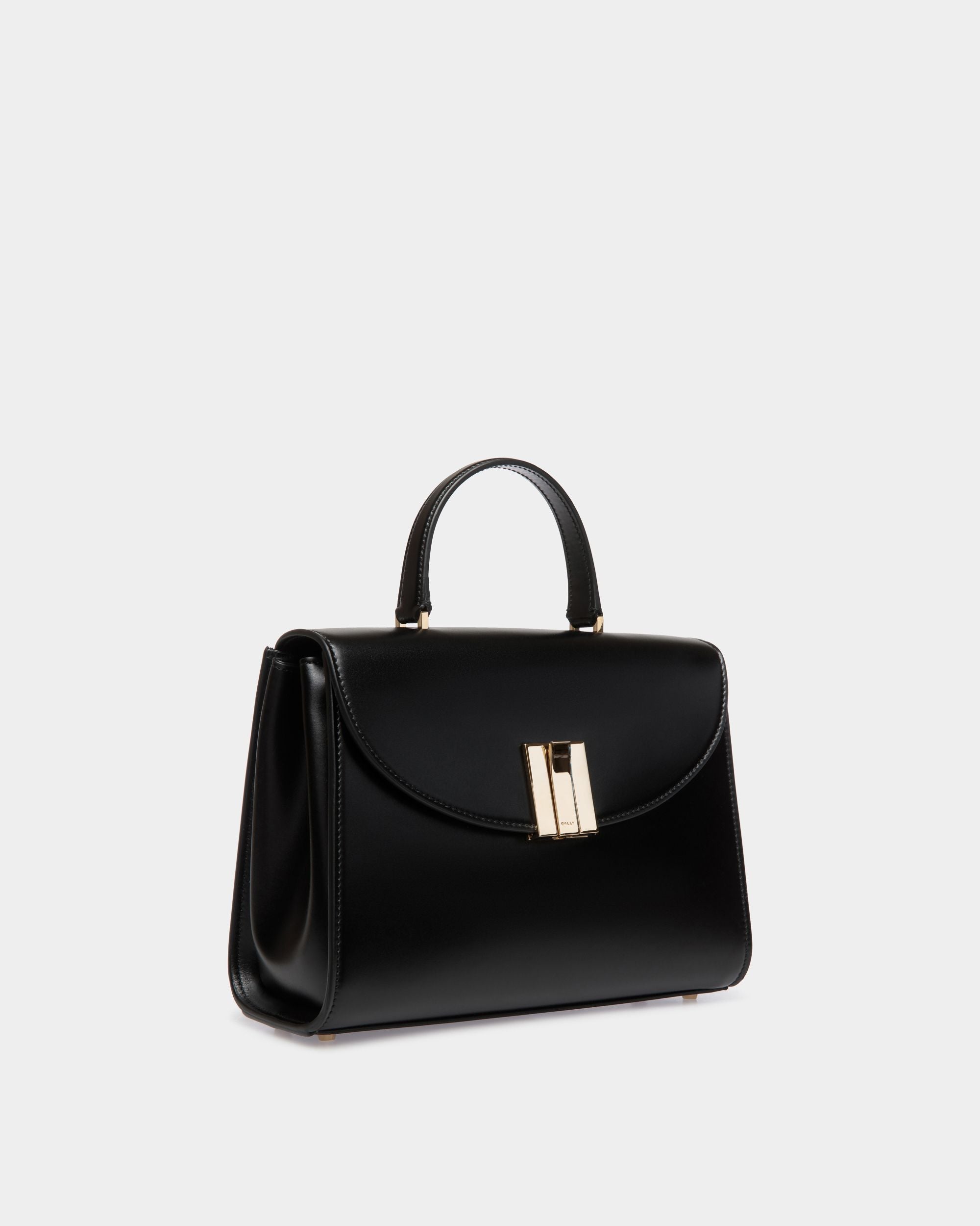 Ollam Henkeltasche Aus Schwarzem Leder - Damen - Bally - 04