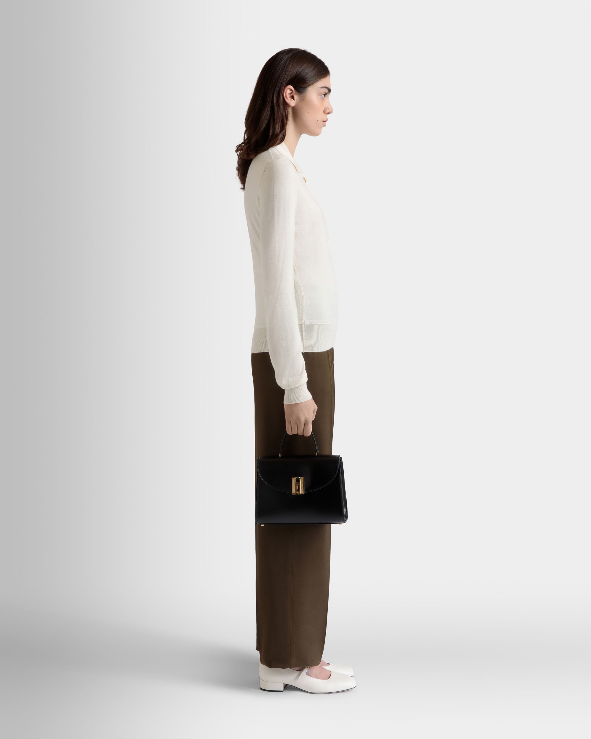 Ollam Henkeltasche Aus Schwarzem Leder - Damen - Bally - 07