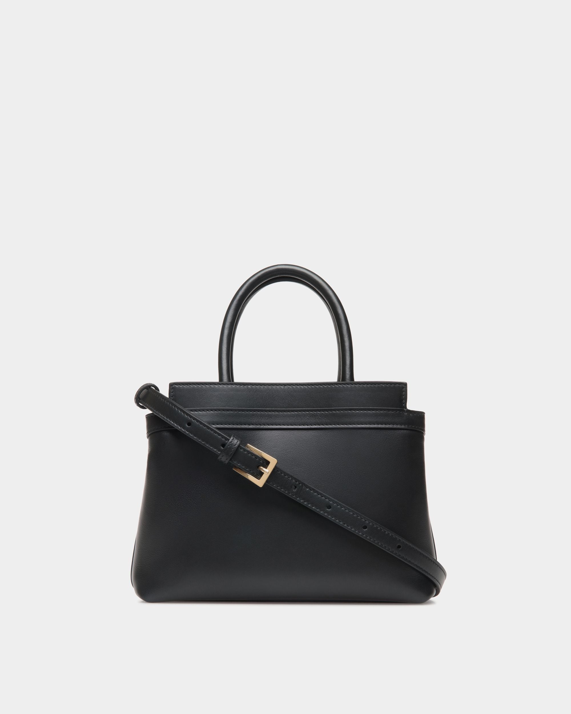 Kleine Code Tragetasche Aus Leder In Schwarz - Damen - Bally - 03