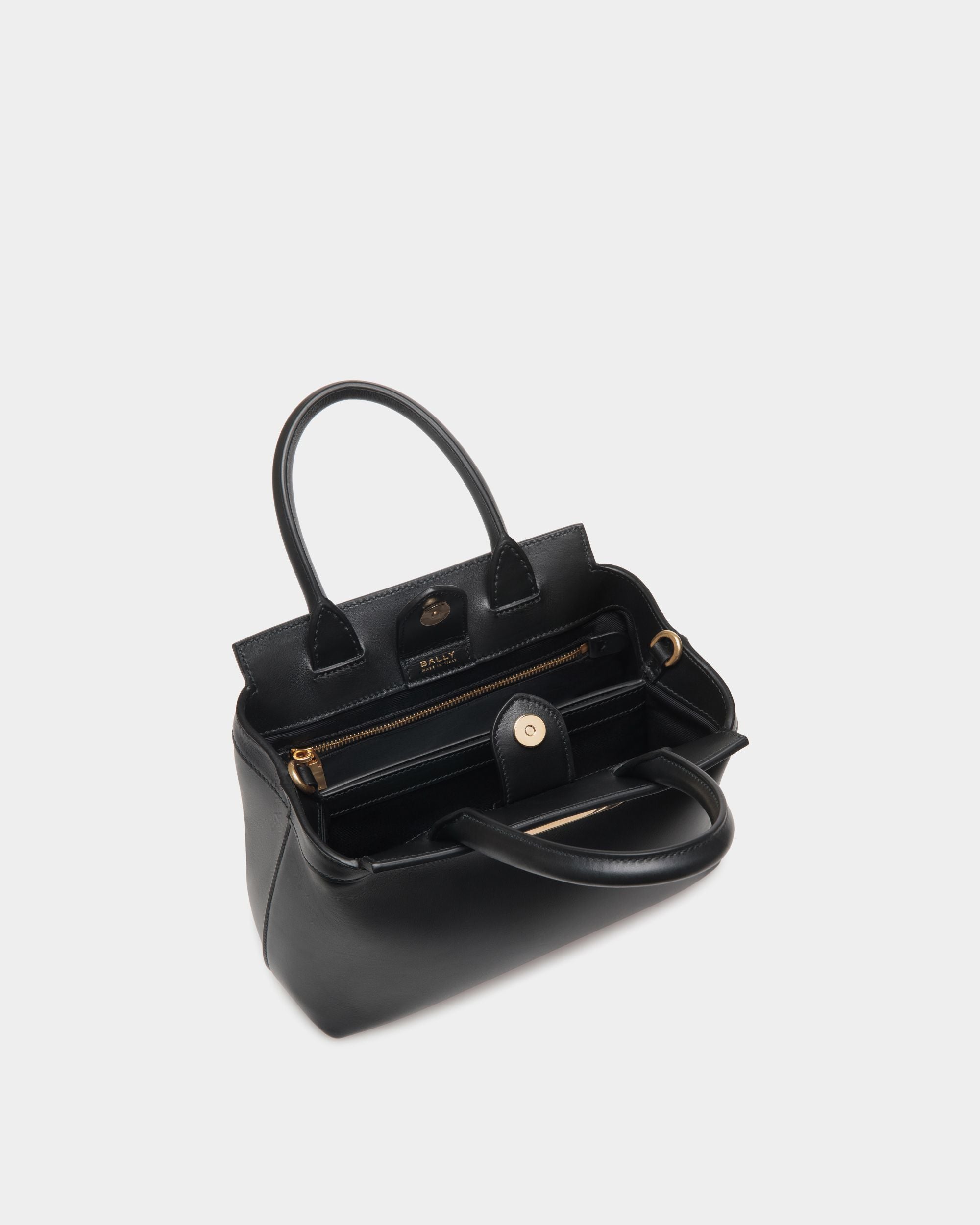 Kleine Code Tragetasche Aus Leder In Schwarz - Damen - Bally - 05