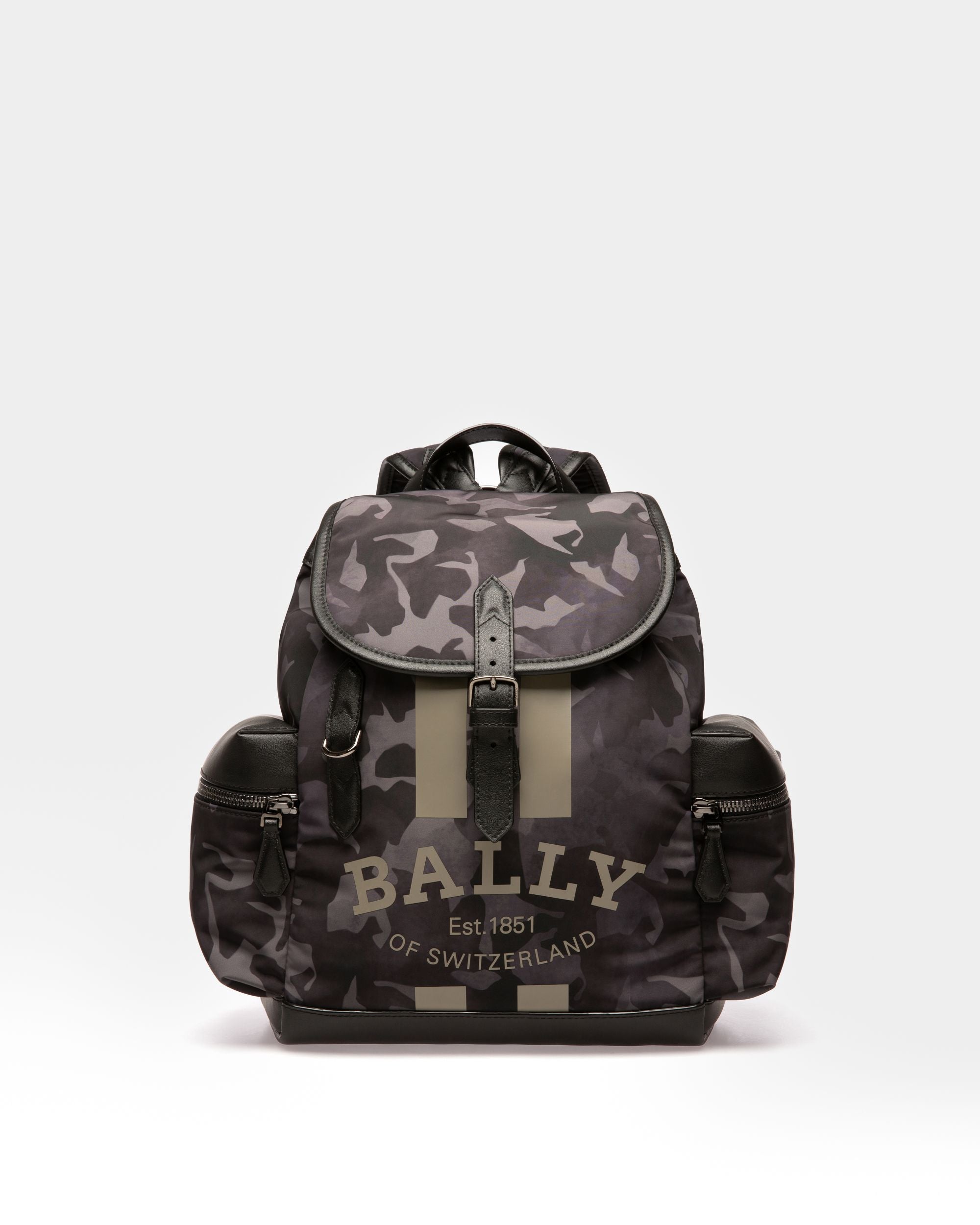 Cliford Rucksack Aus Schwarzem Recycling-Nylon - Damen - Bally - 01