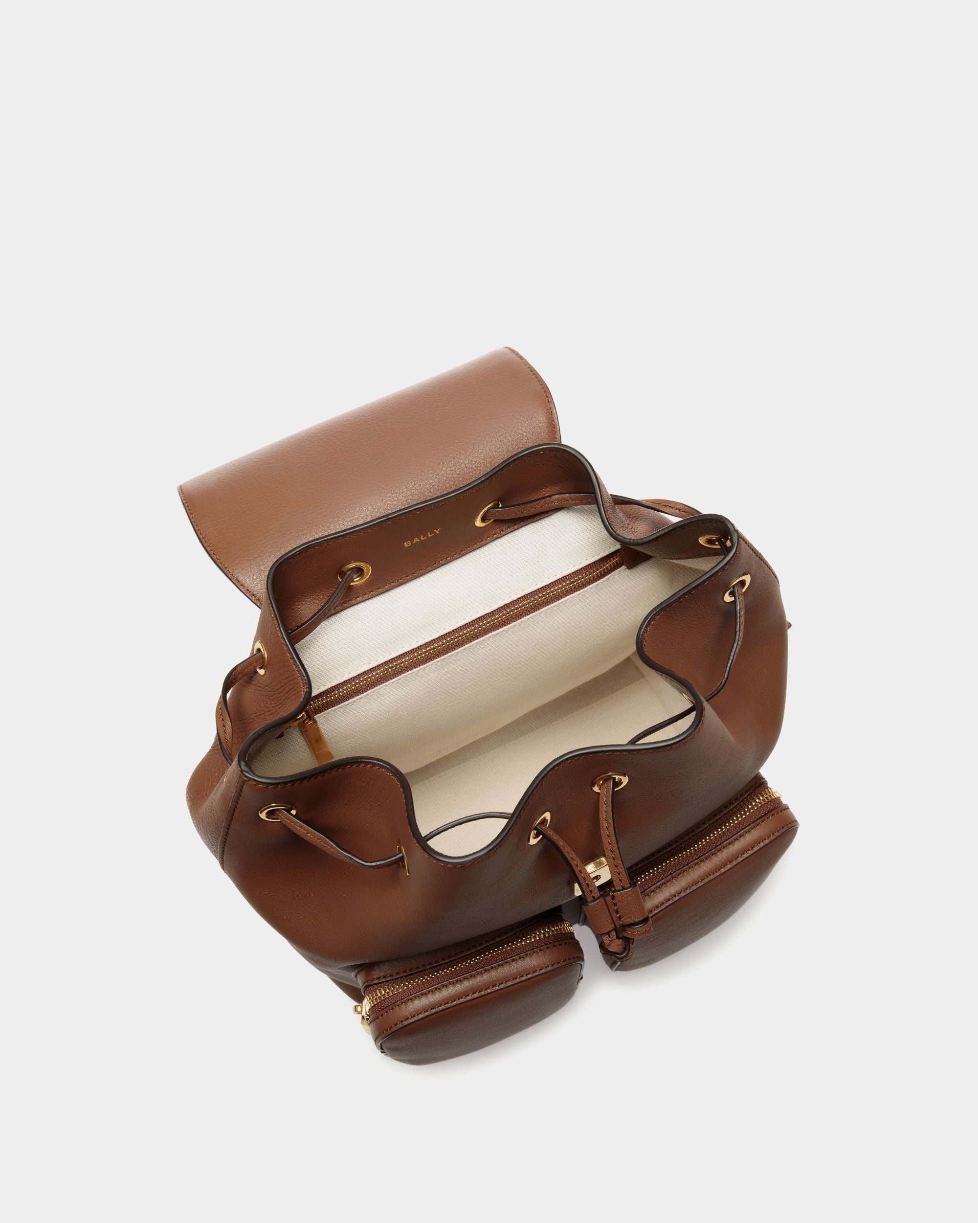 Code Rucksack Aus Leder In Braun - Damen - Bally - 04