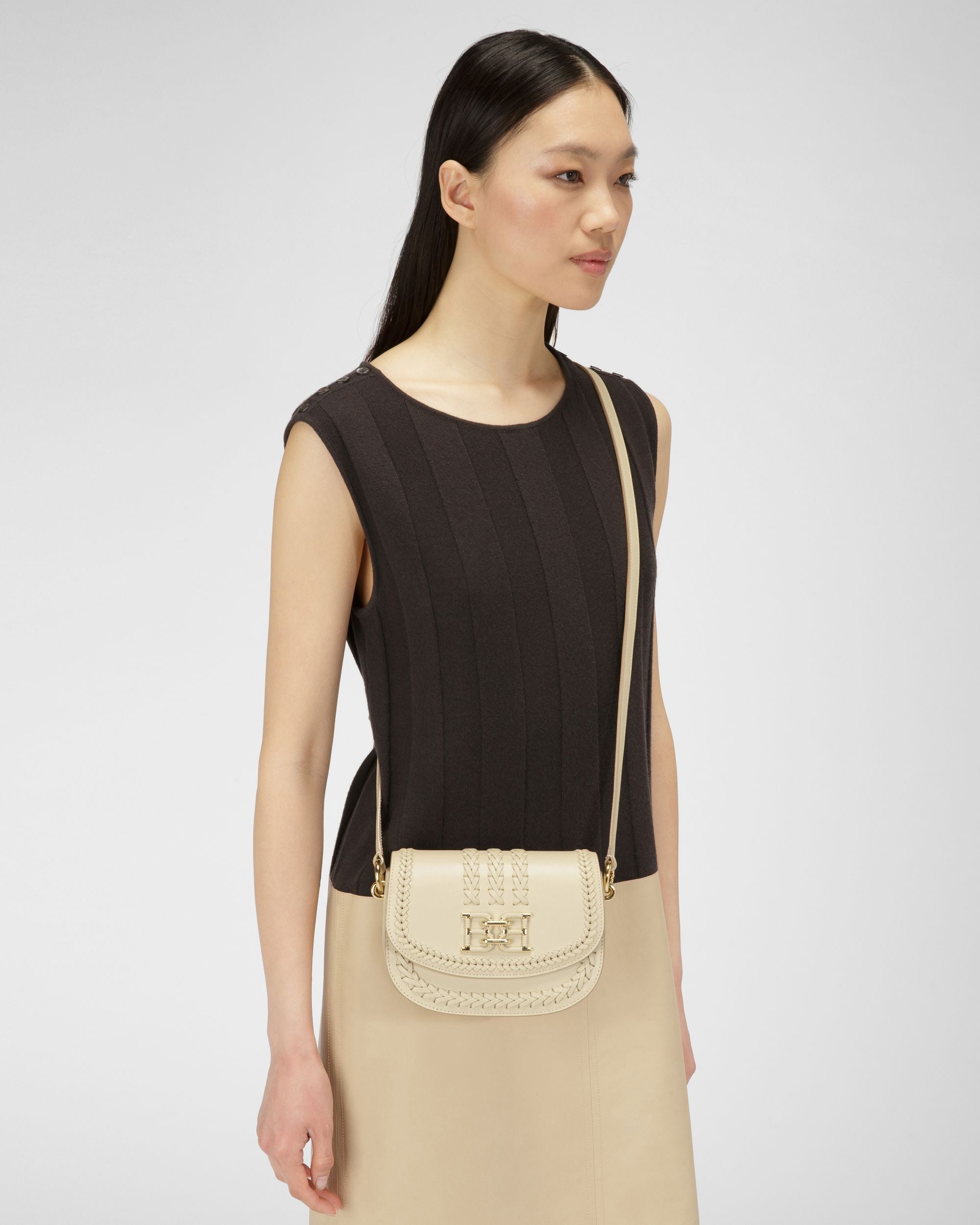 Baily Minitasche Aus Hellbeigem Leder - Damen - Bally - 02