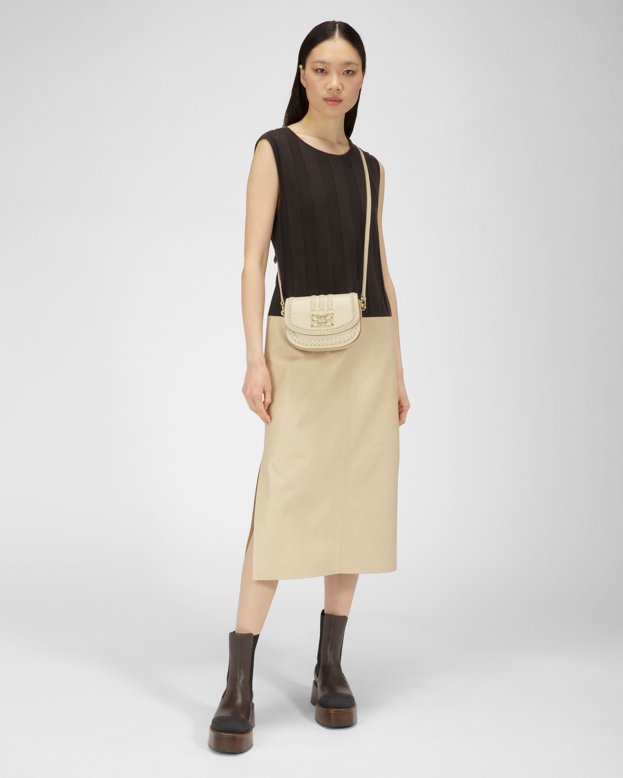 Baily Minitasche Aus Hellbeigem Leder - Damen - Bally - 06