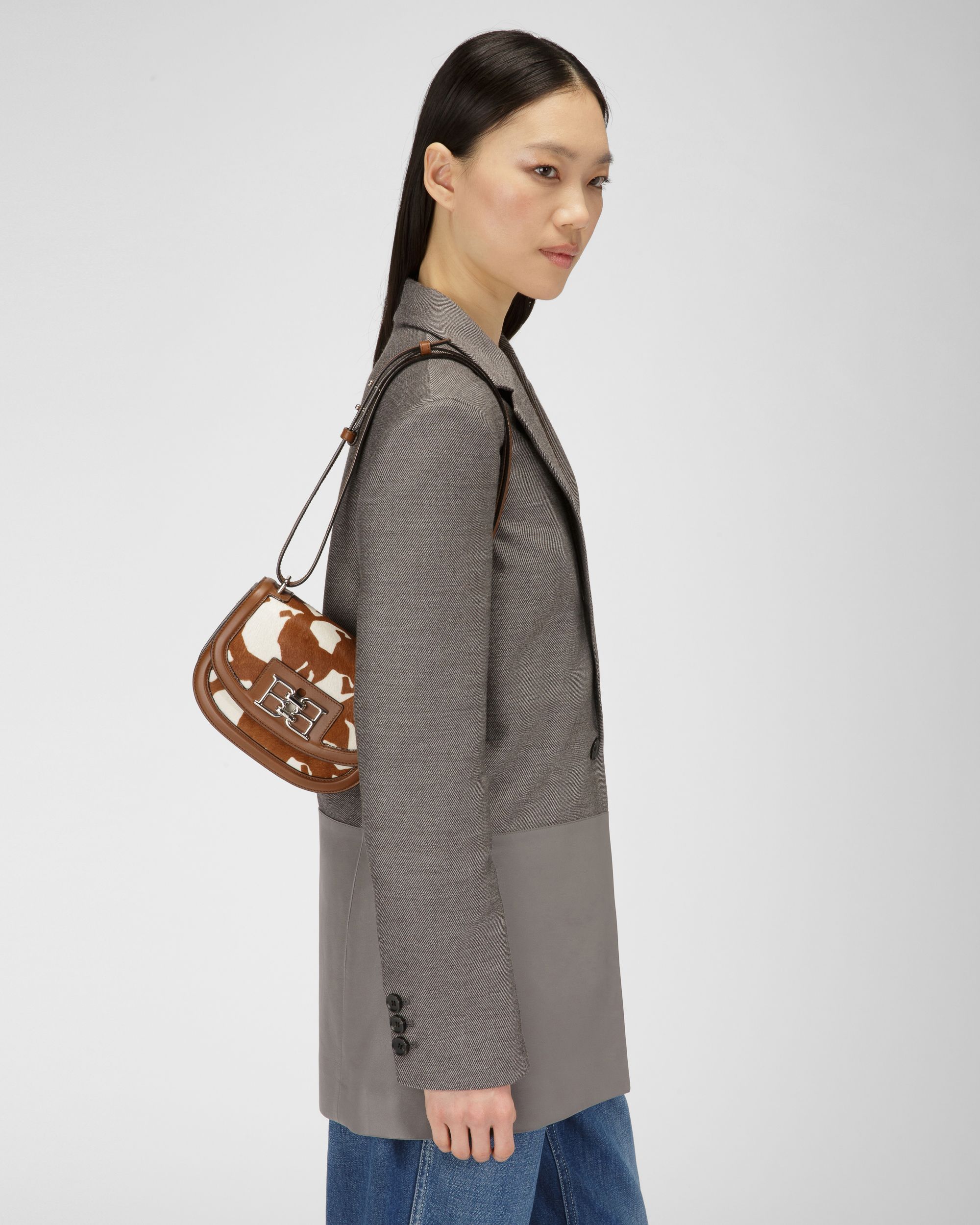 Baily Minitasche Aus Weissem Und Braunem Leder - Damen - Bally - 02