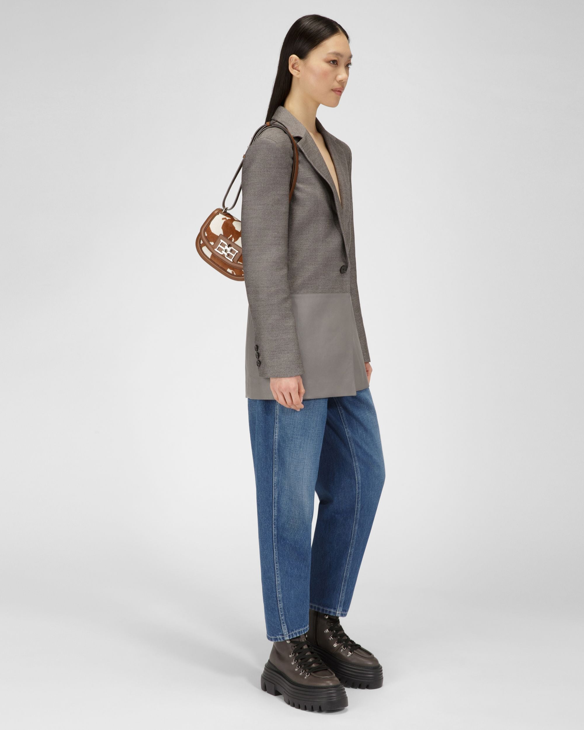 Baily Minitasche Aus Weissem Und Braunem Leder - Damen - Bally - 08