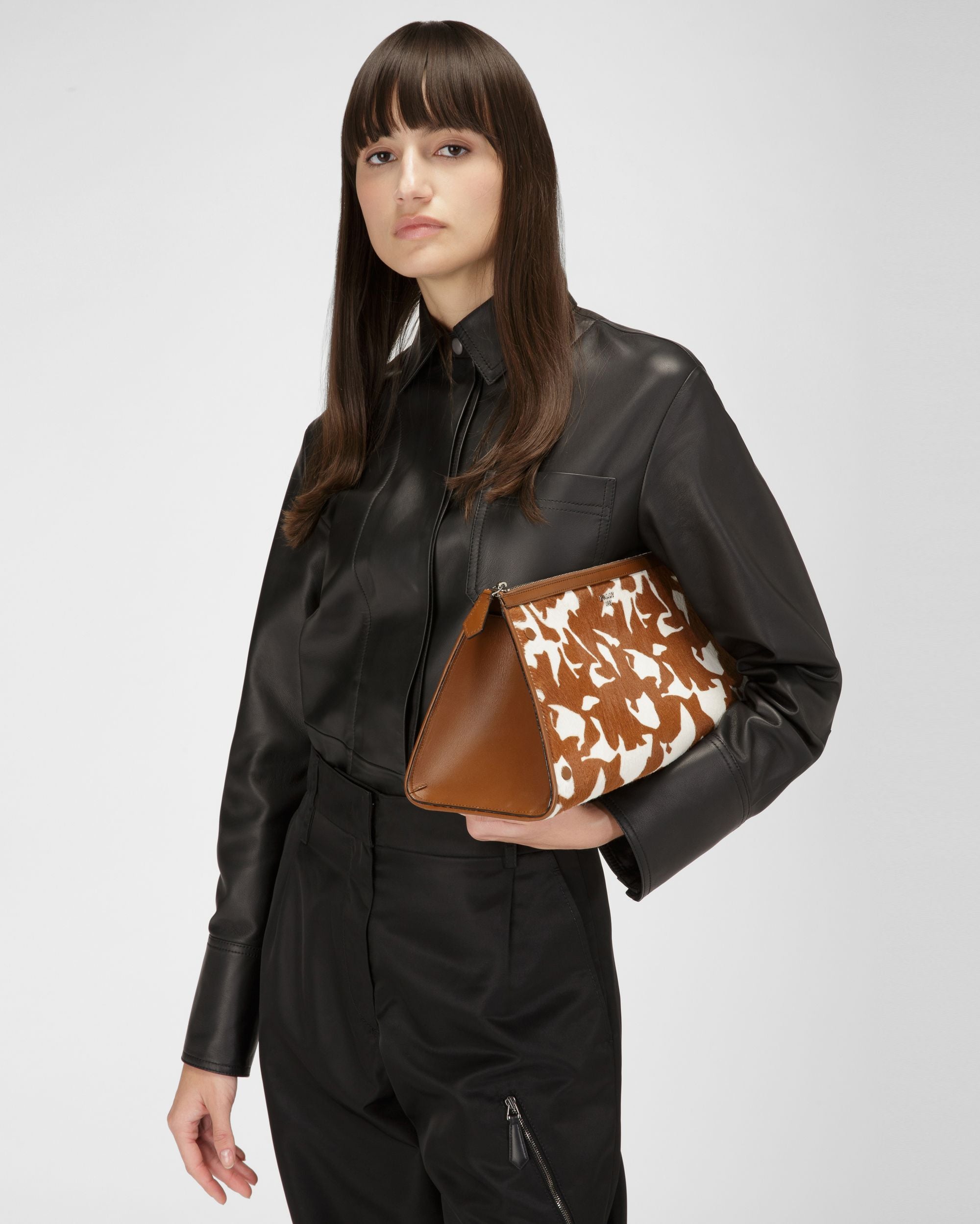 Arieel Minitasche Aus Weißem Und Braunem Leder - Damen - Bally - 06