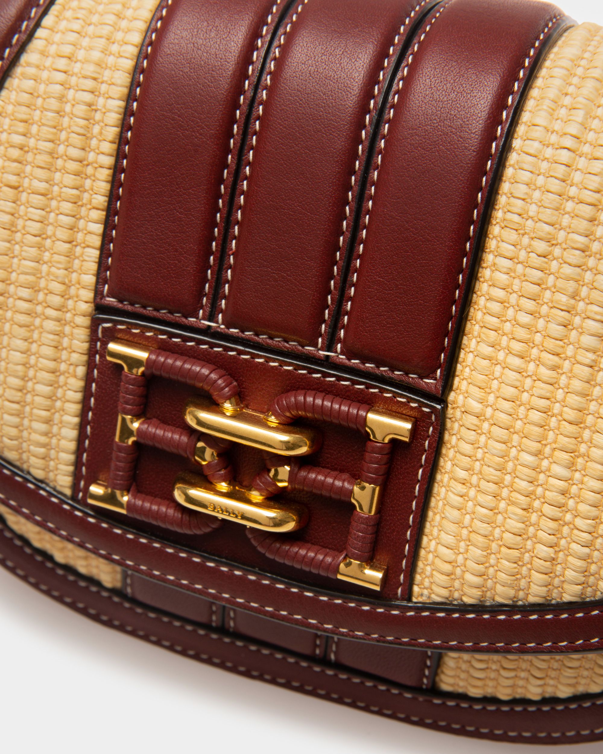 Baily Minitasche Aus Naturfarbenem Und Traditionsrotem Leder - Damen - Bally - 04