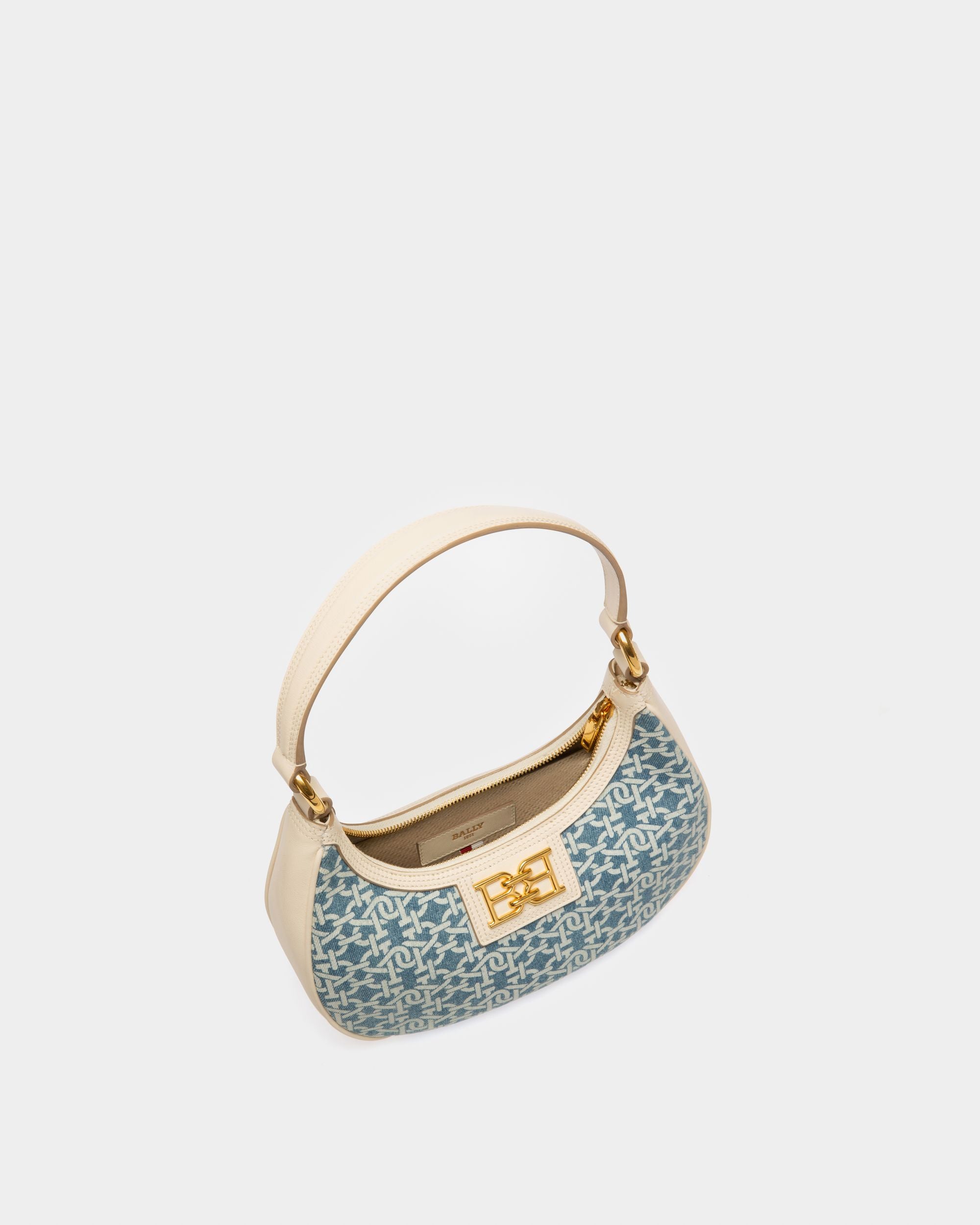Bleyr Minitasche Aus Blauem Bio-Baumwolldenim - Damen - Bally - 03