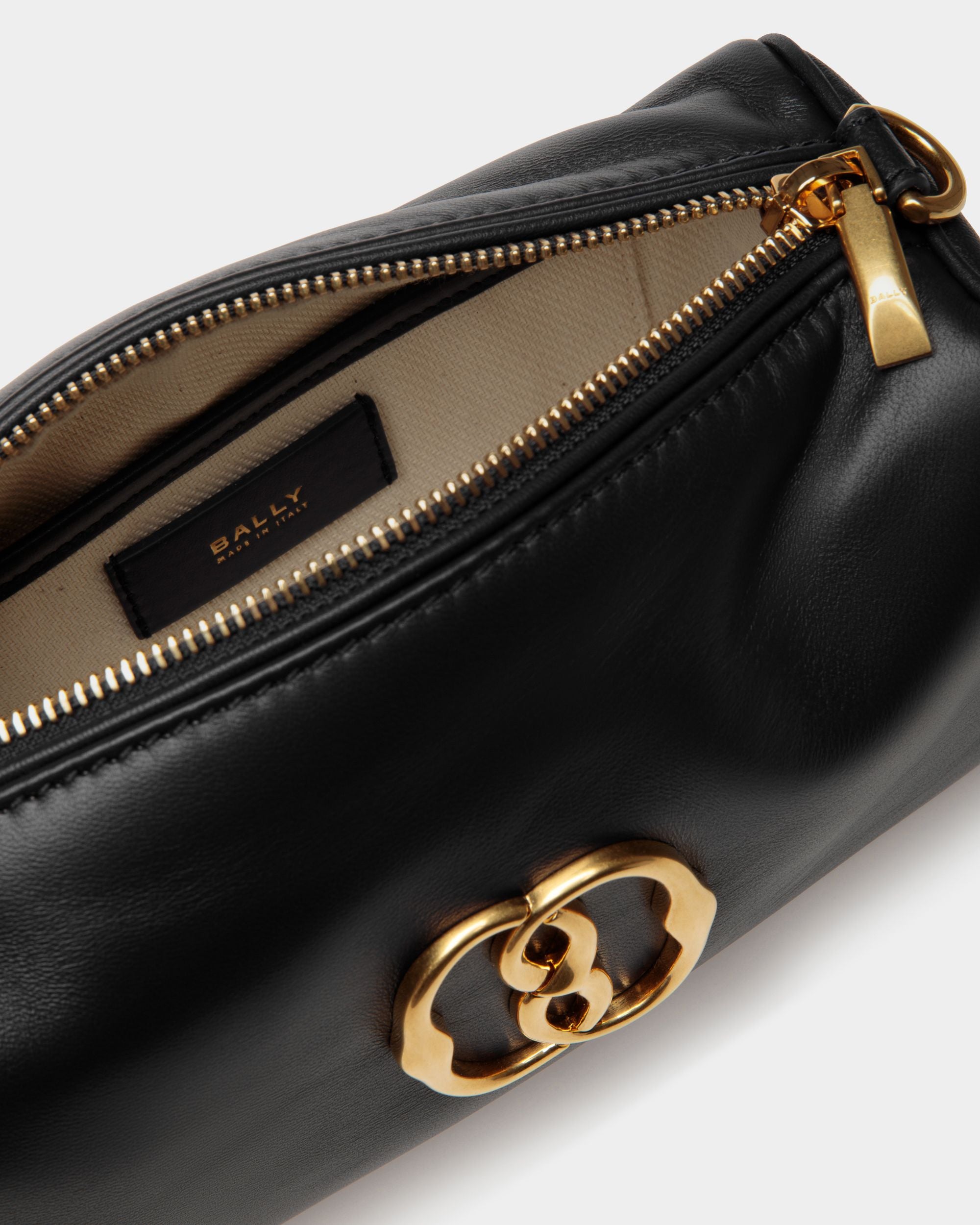 Emblem Minibag Aus Leder In Schwarz - Damen - Bally - 04