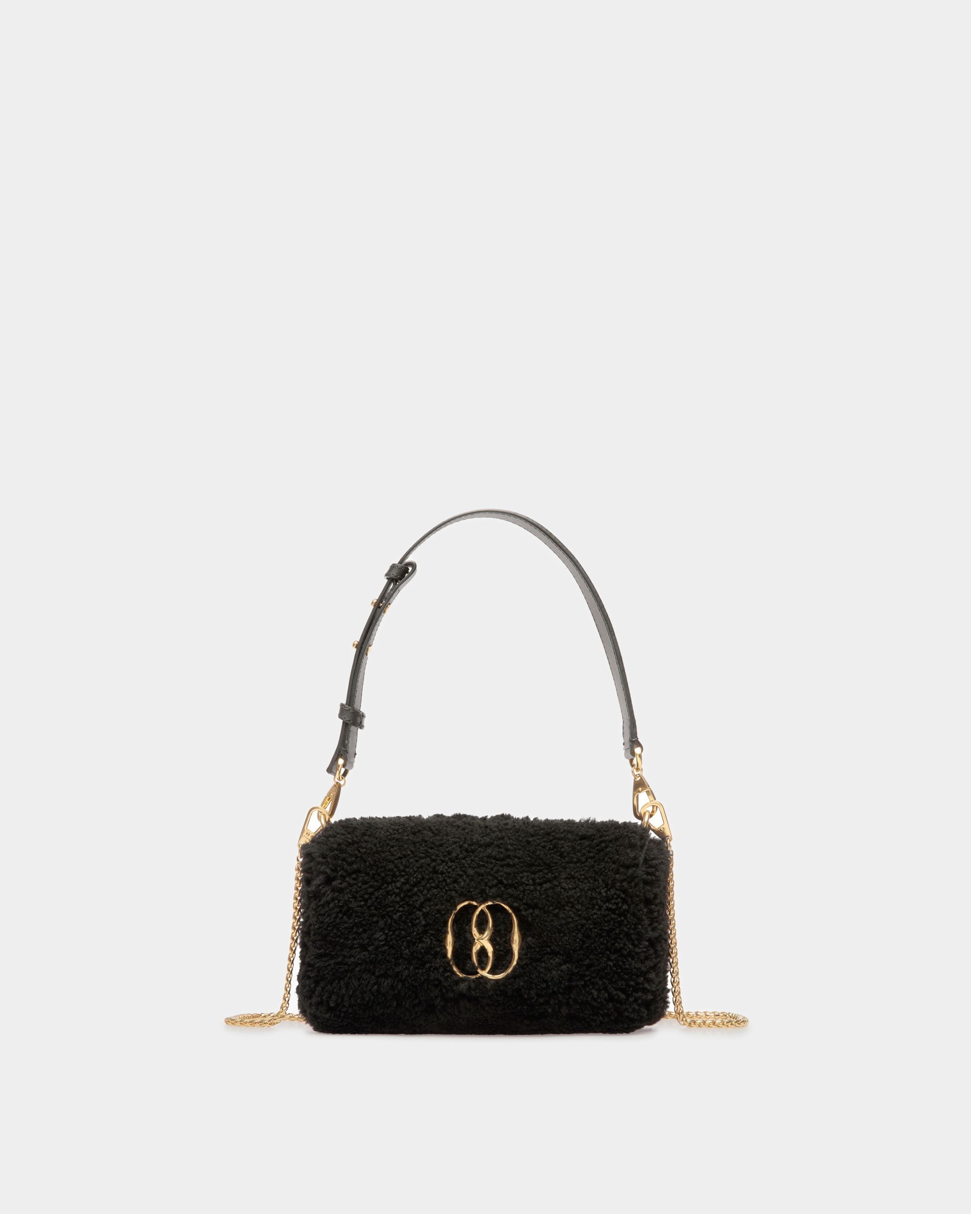 Emblem Minibag Aus Schwarzer Wolle - Damen - Bally - 01